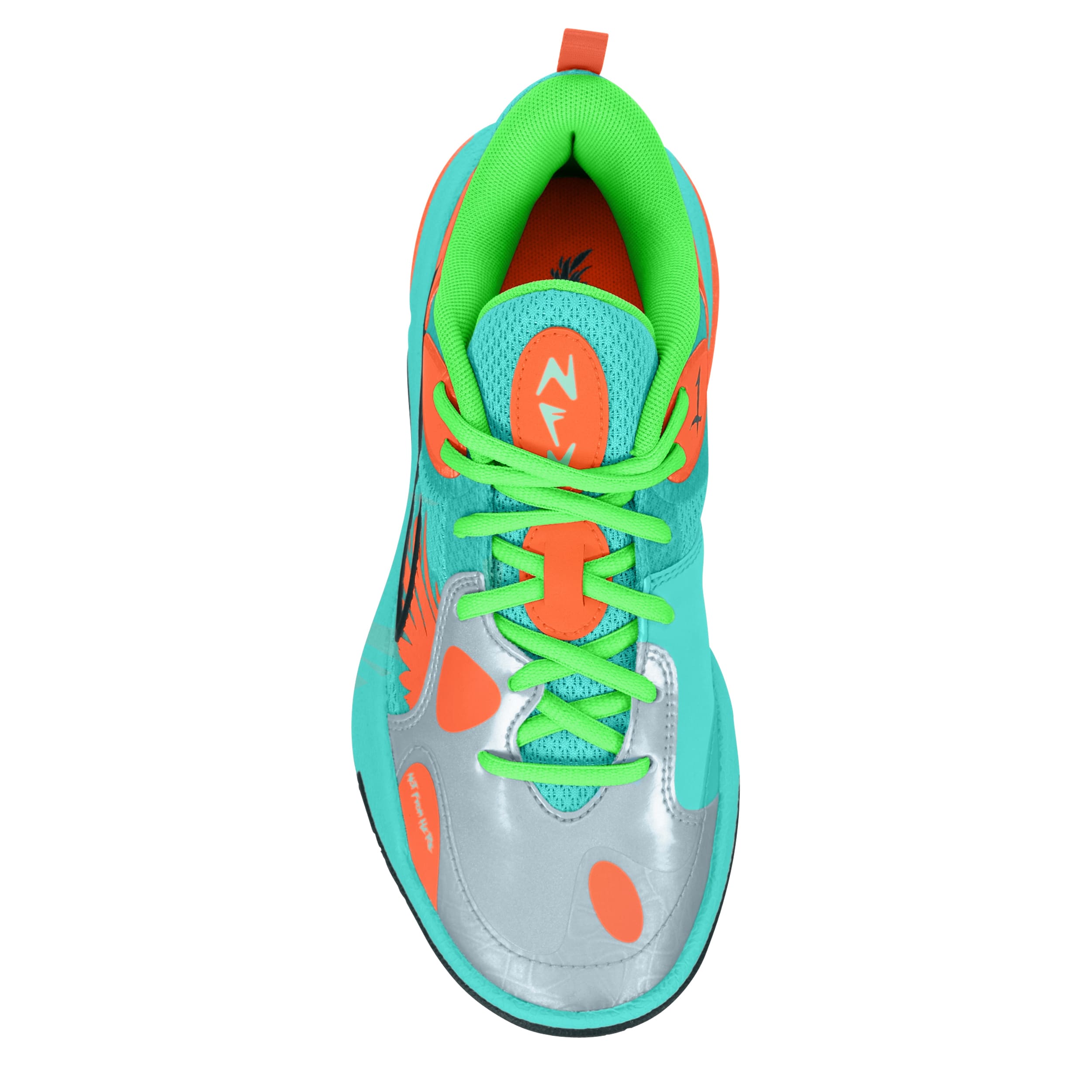 PUMA-BOYS BIG KID MB WORLD .01 BASKETBALL SHOE-MINT & ORANGE