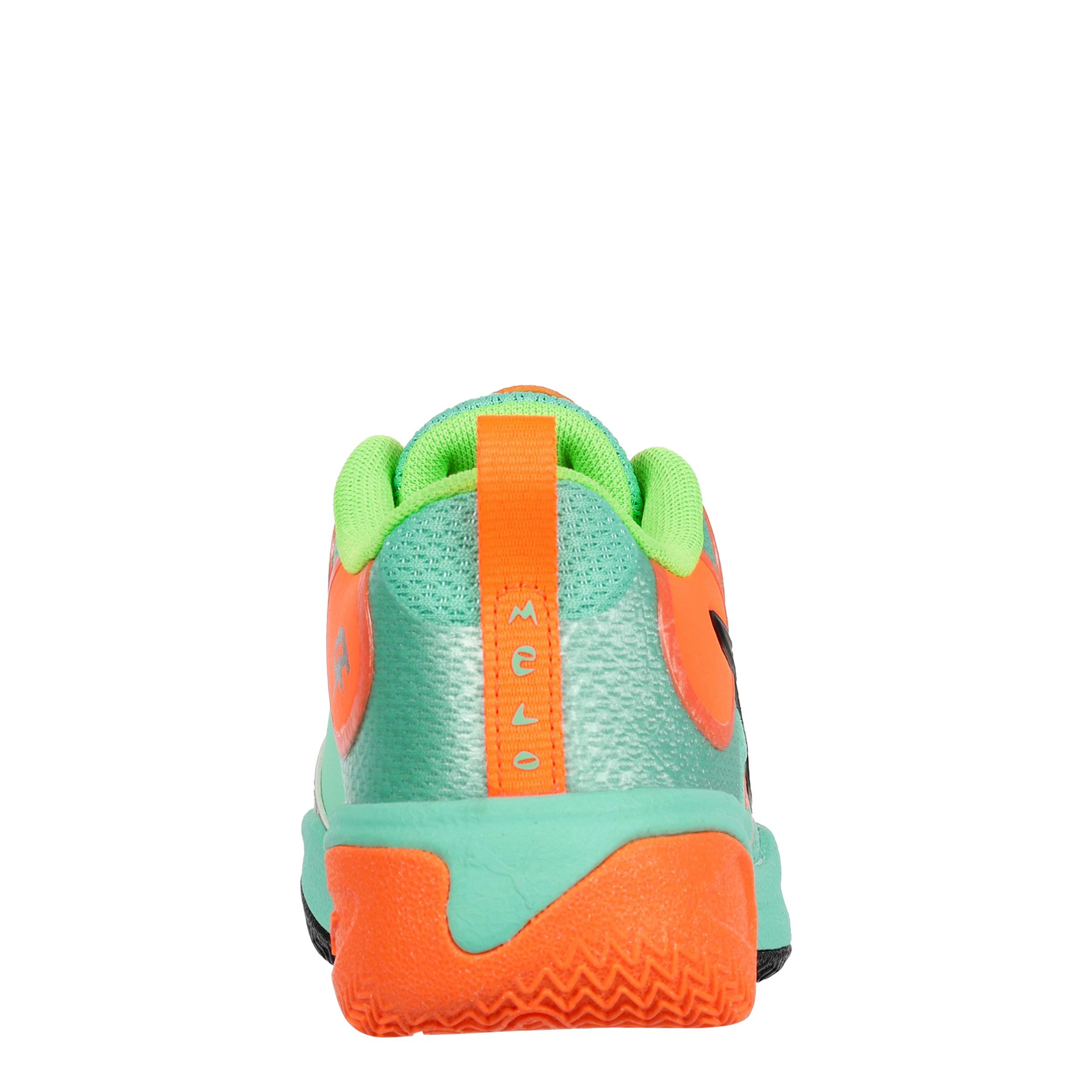 PUMA-BOYS LITTLE KID MB WORLD .01 BASKETBALL SHOE-MINT & ORANGE