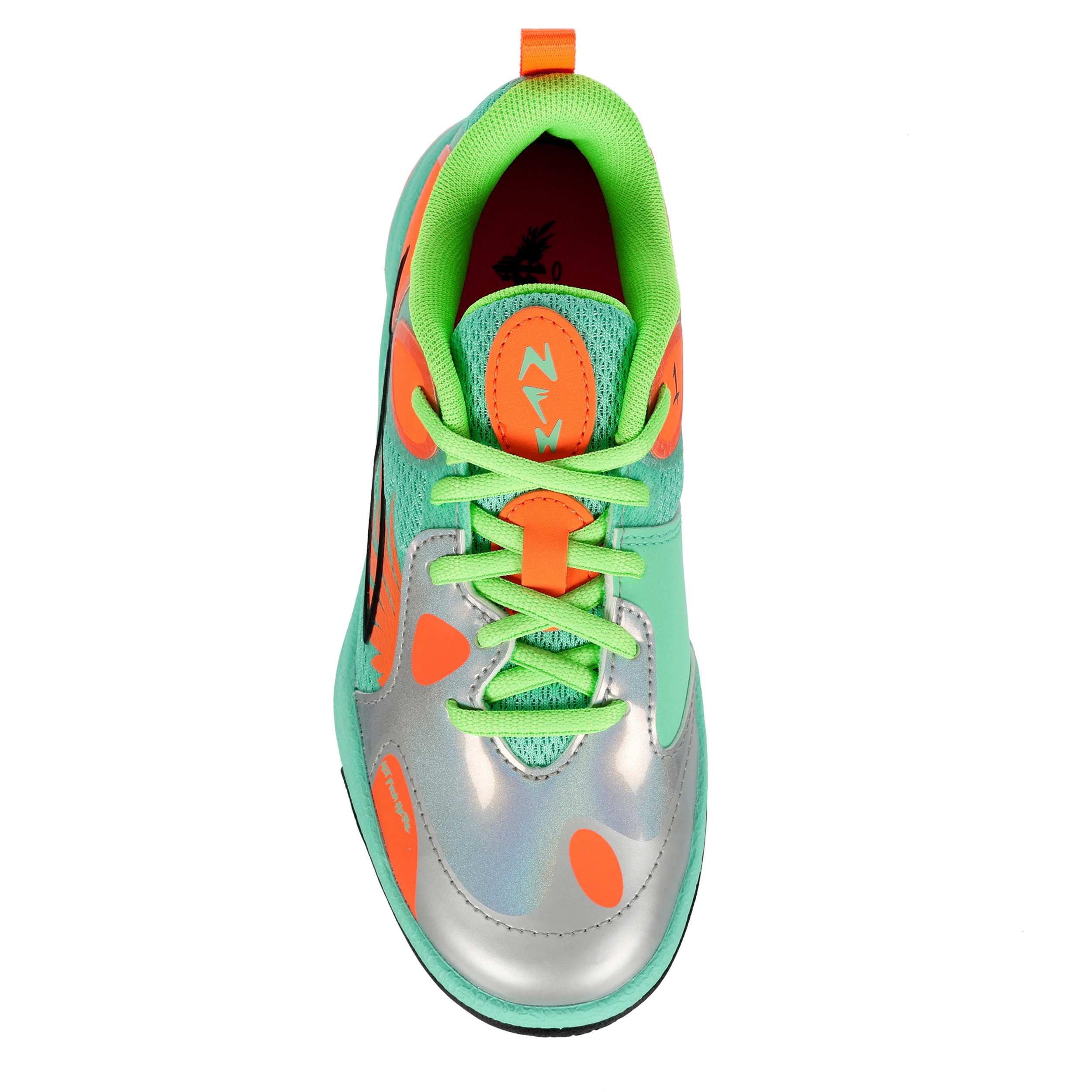 PUMA-BOYS LITTLE KID MB WORLD .01 BASKETBALL SHOE-MINT & ORANGE