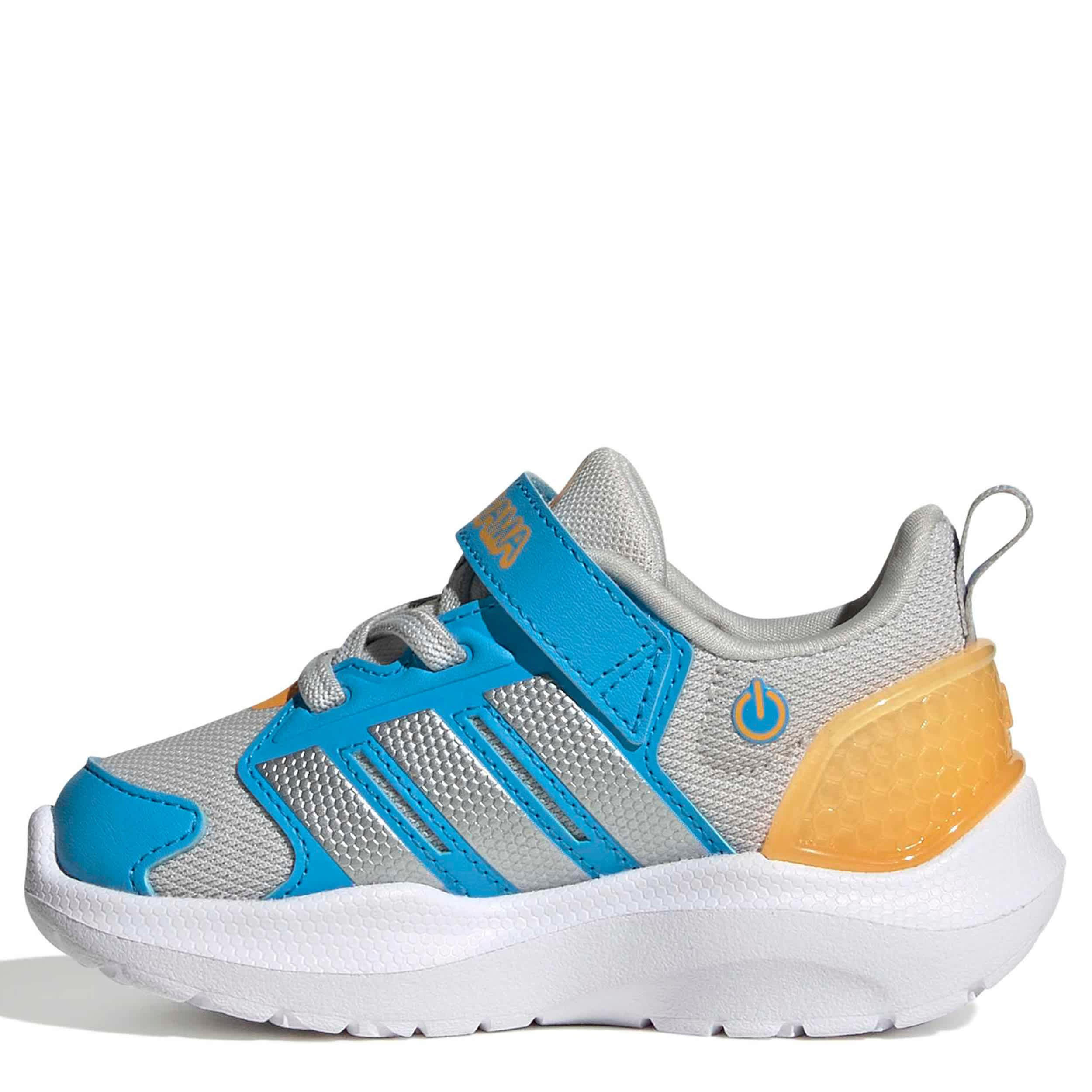 ADIDAS-BOYS INFANT TODDLER LIGHTORAMA RNR SNEAKER-GREY & SILVER