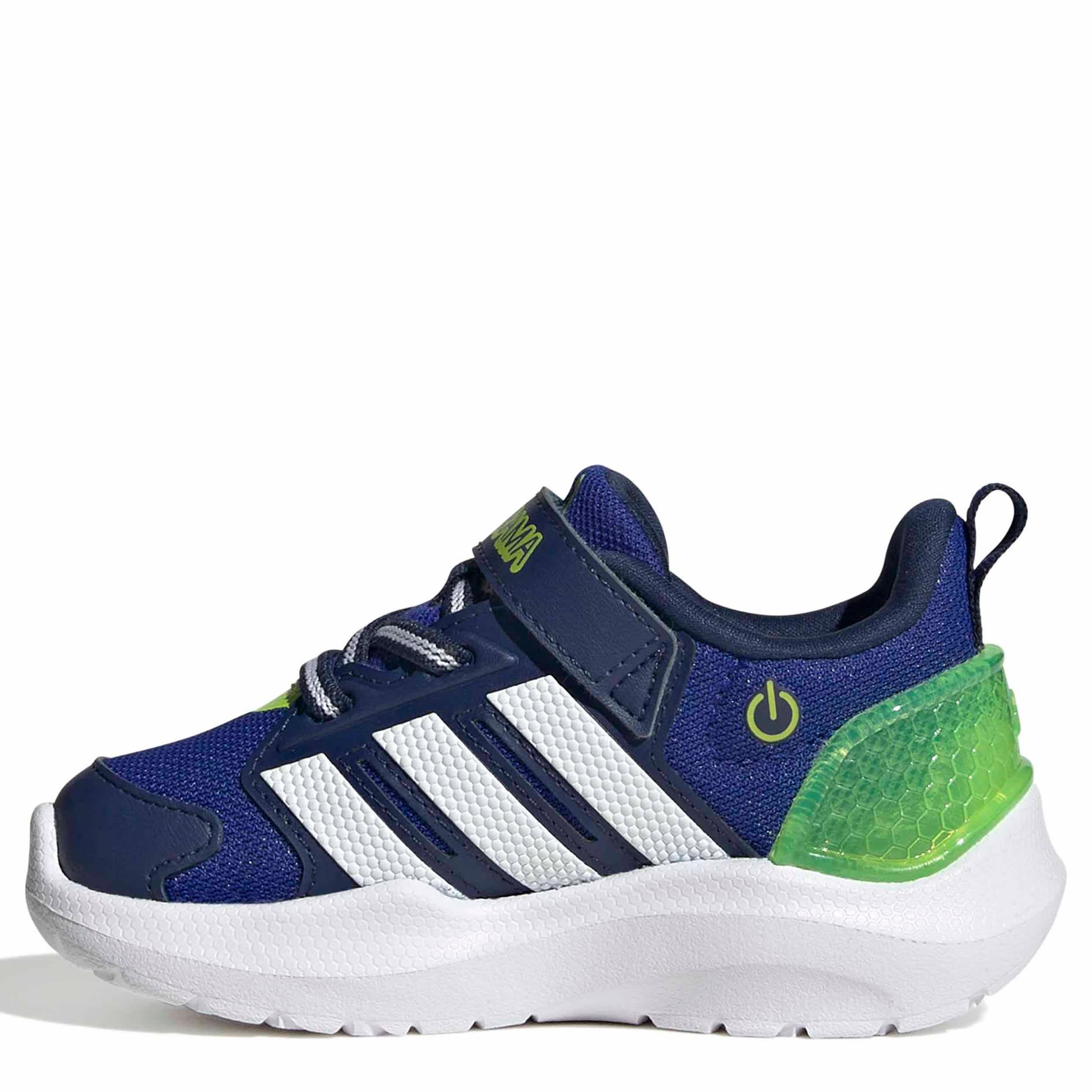 ADIDAS-BOYS INFANT TODDLER LIGHTORAMA RNR SNEAKER-BLUE & WHITE