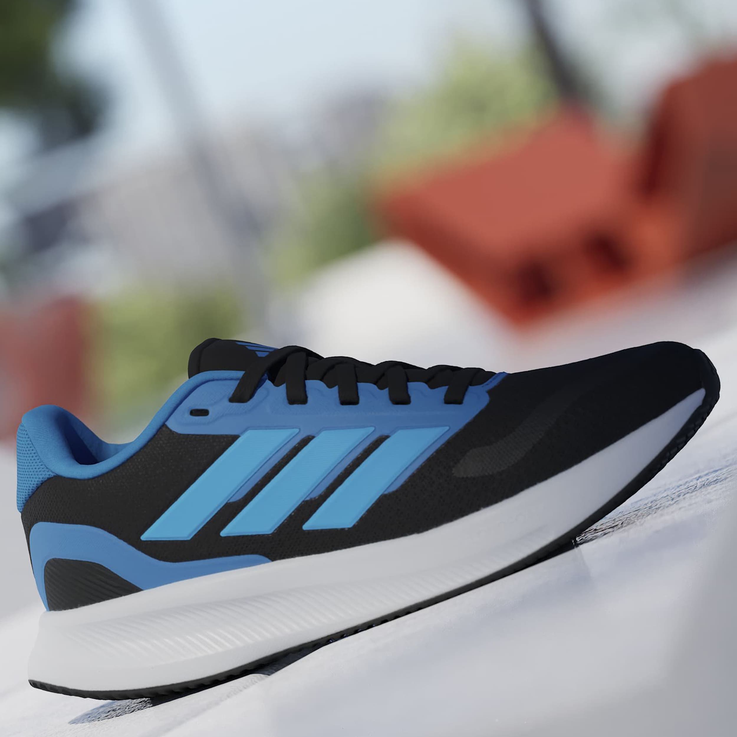 ADIDAS-BOYS BIG KID RUN FALCON 5.0 RUNNING SHOE-BLACK & TEAL