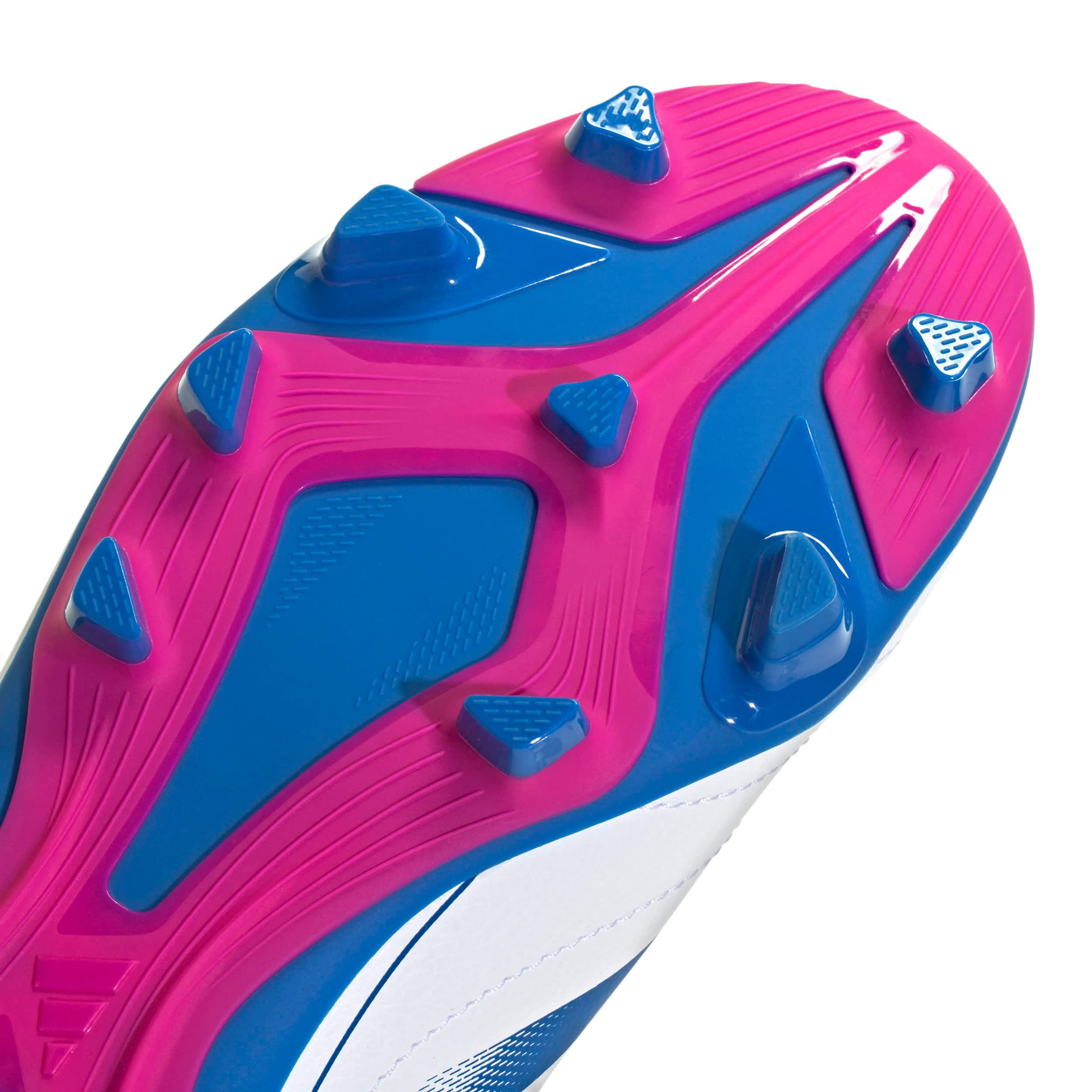 ADIDAS-BOYS BIG KID GOLETTO IX LACELESS SOCCER CLEATS-WHITE & BLUE