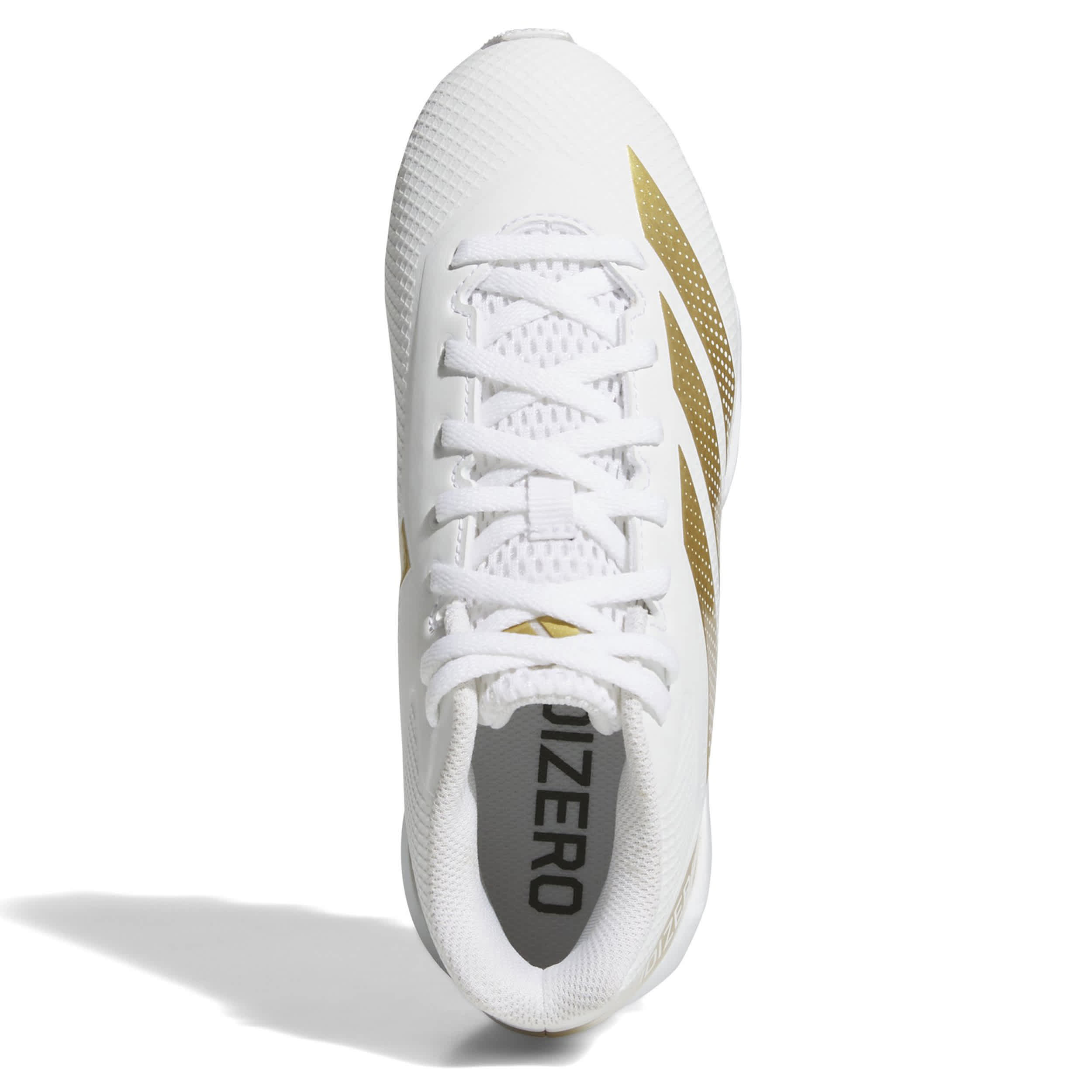 ADIDAS-BOYS ADIZERO IMPACT.2  FOOTBALL CLEATS-WHITE & GOLD