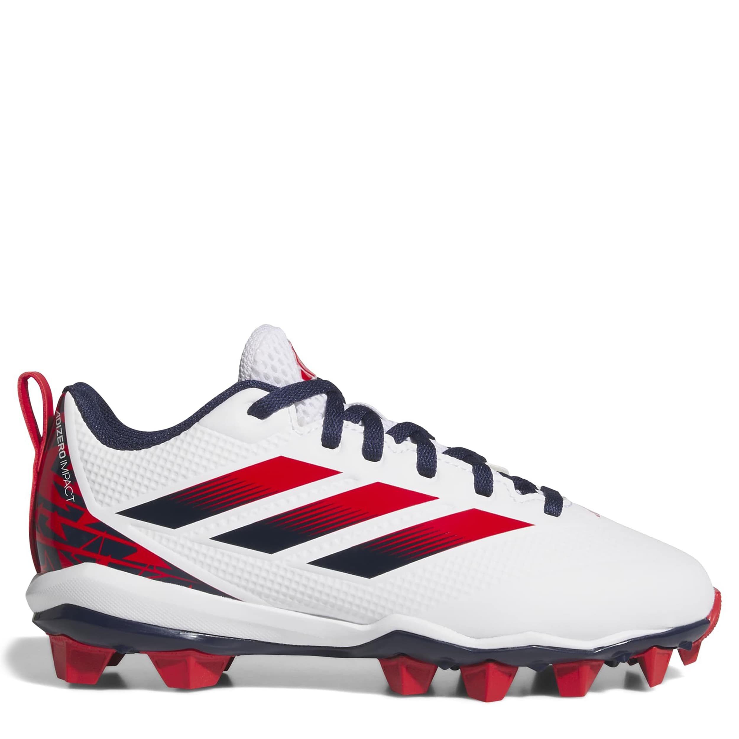 ADIDAS-BOYS BIG-LITTLE KID ADIZERO IMPACT BASEBALL CLEAT-WHITE & NAVY