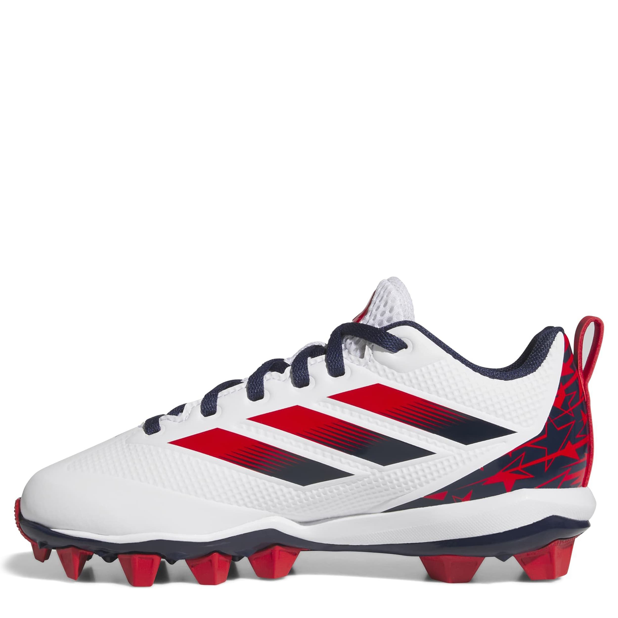 ADIDAS-BOYS BIG-LITTLE KID ADIZERO IMPACT BASEBALL CLEAT-WHITE & NAVY
