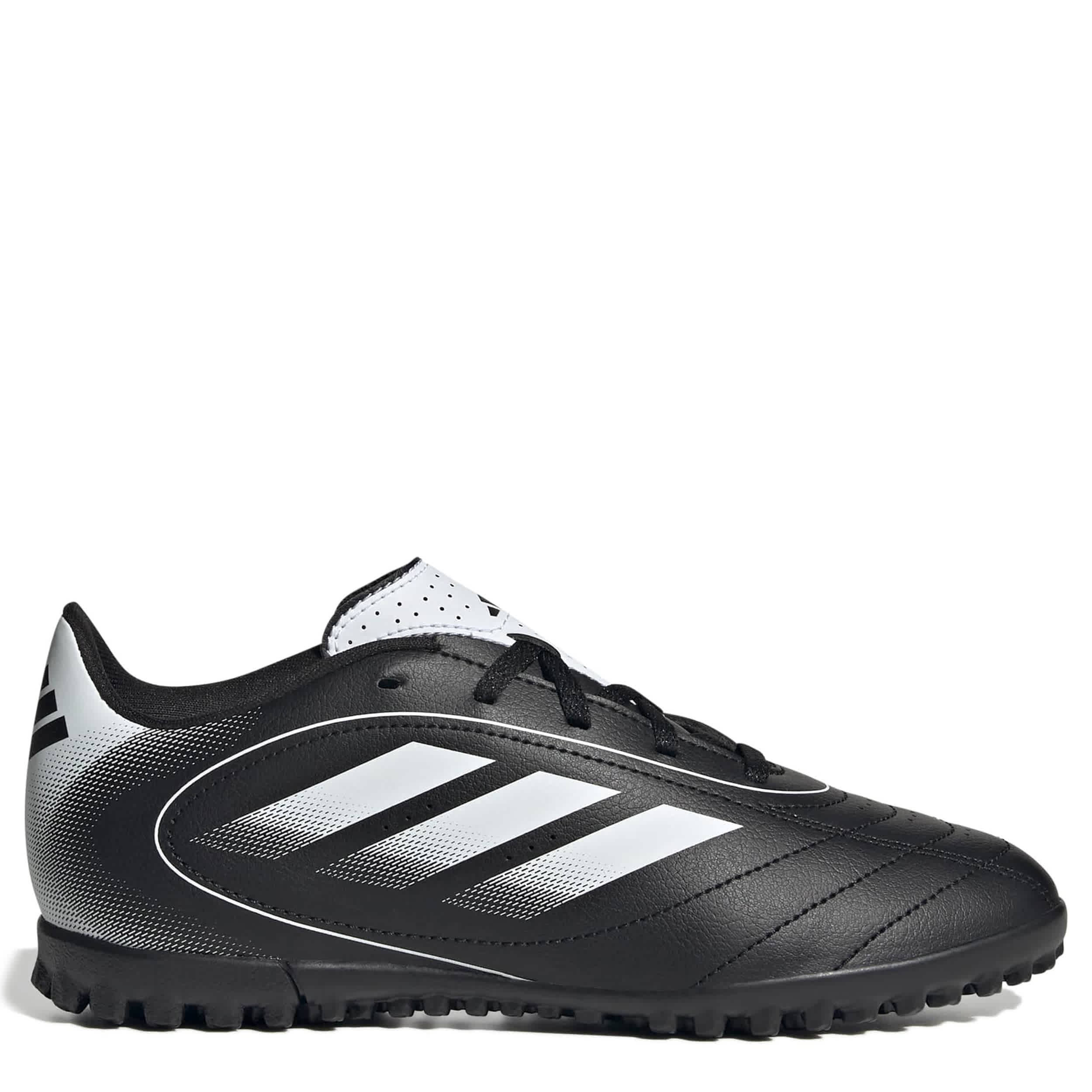 ADIDAS-BOYS BIG-LITTLE KID GOLETTO IX TURF SOCCER CLEATS-BLACK & WHITE