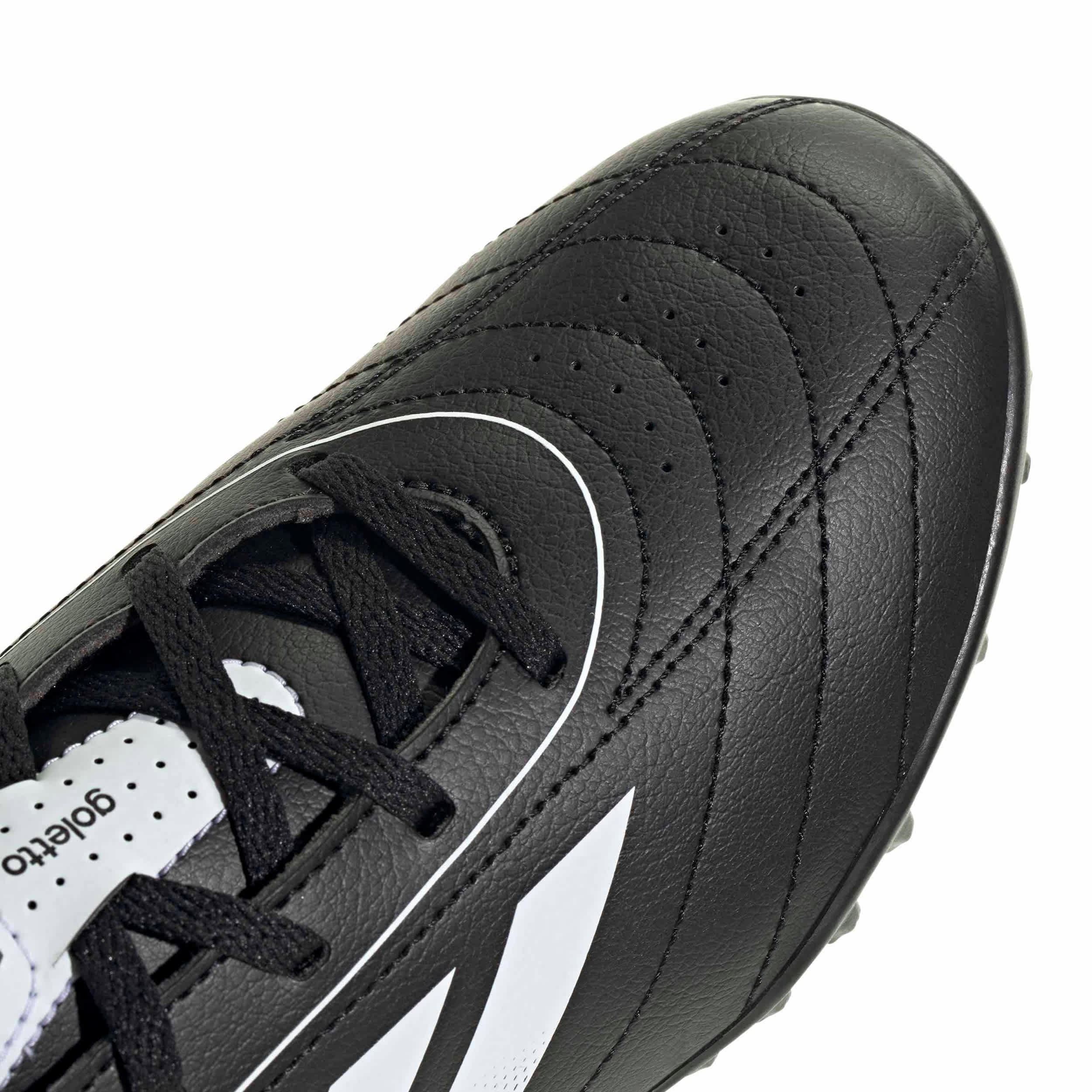 ADIDAS-BOYS BIG-LITTLE KID GOLETTO IX TURF SOCCER CLEATS-BLACK & WHITE