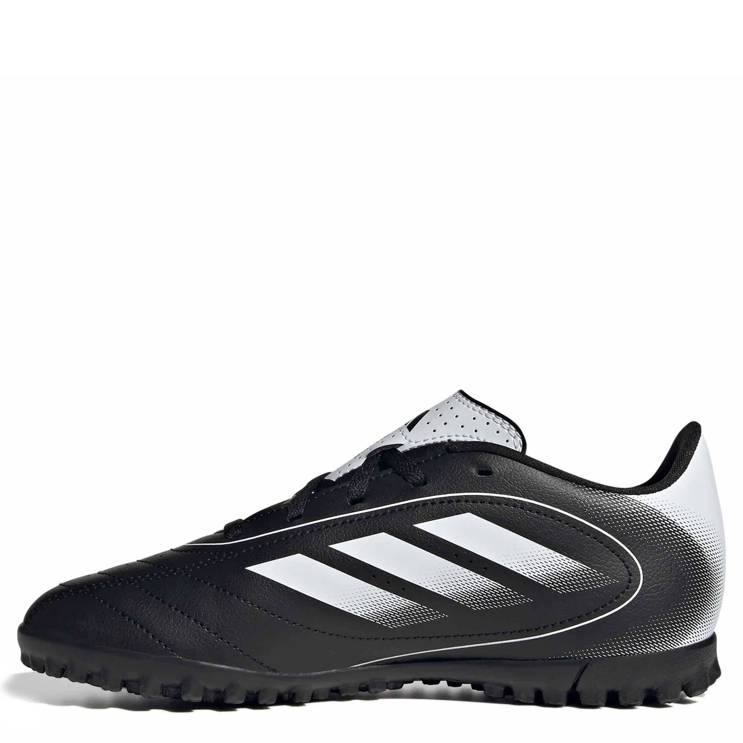 ADIDAS-BOYS BIG-LITTLE KID GOLETTO IX TURF SOCCER CLEATS-BLACK & WHITE