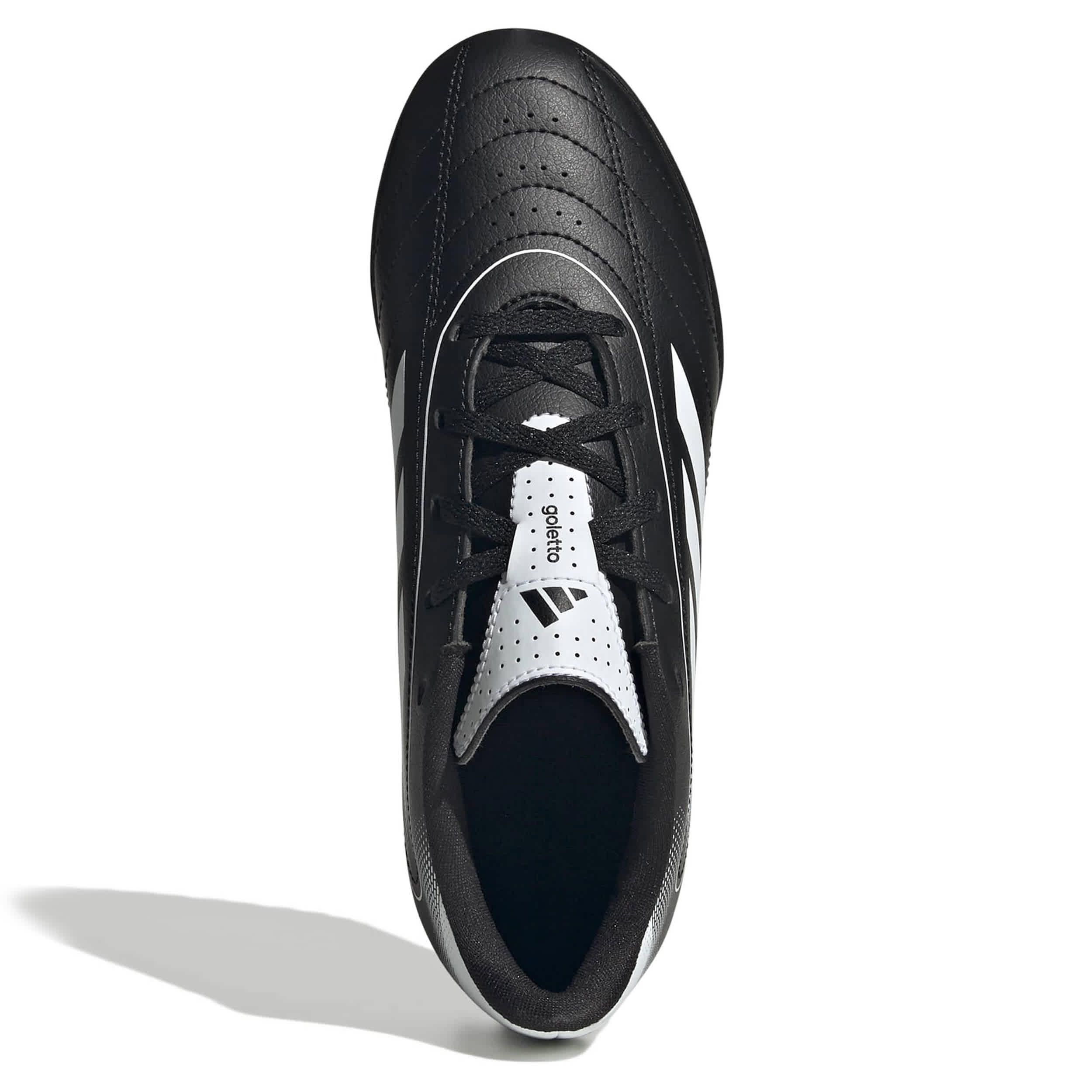 ADIDAS-BOYS BIG-LITTLE KID GOLETTO IX TURF SOCCER CLEATS-BLACK & WHITE