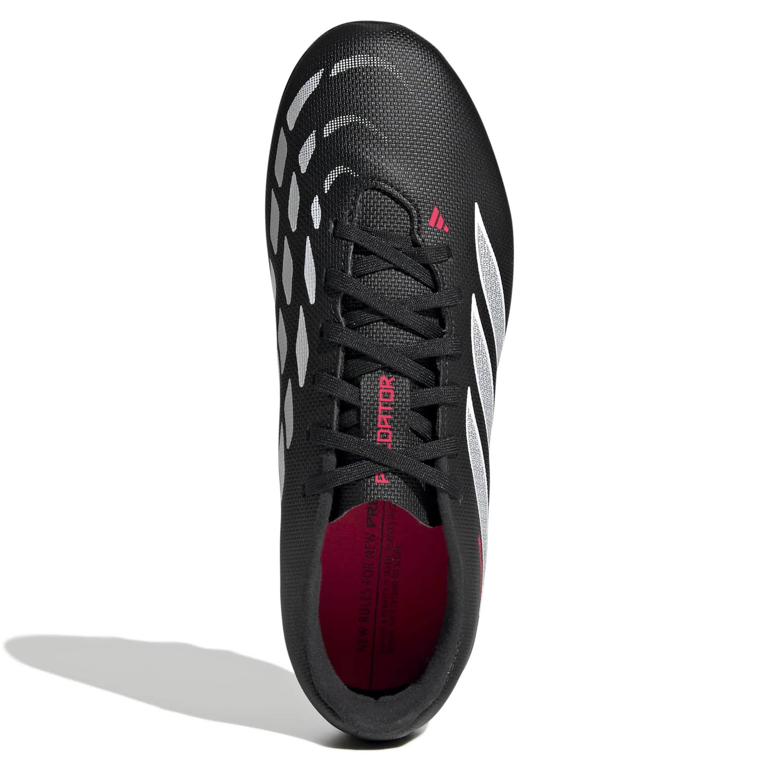 ADIDAS-BOYS BIG-LITTLE KID PREDATOR CLUB SOCCER CLEATS-BLACK & WHITE