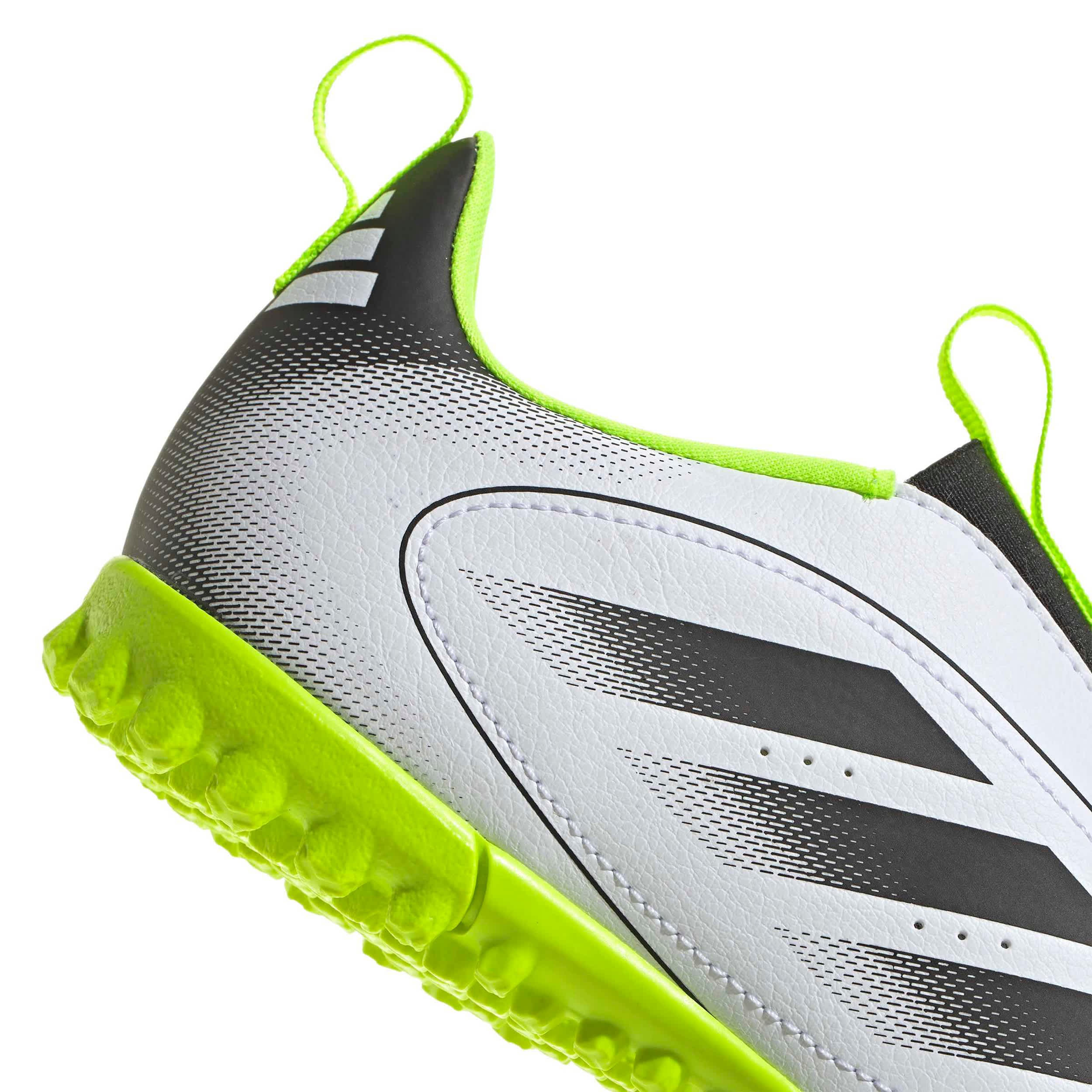 ADIDAS-BOYS BIG-LITTLE KID GOLETTO IX TURF SOCCER CLEATS-WHITE & BLACK