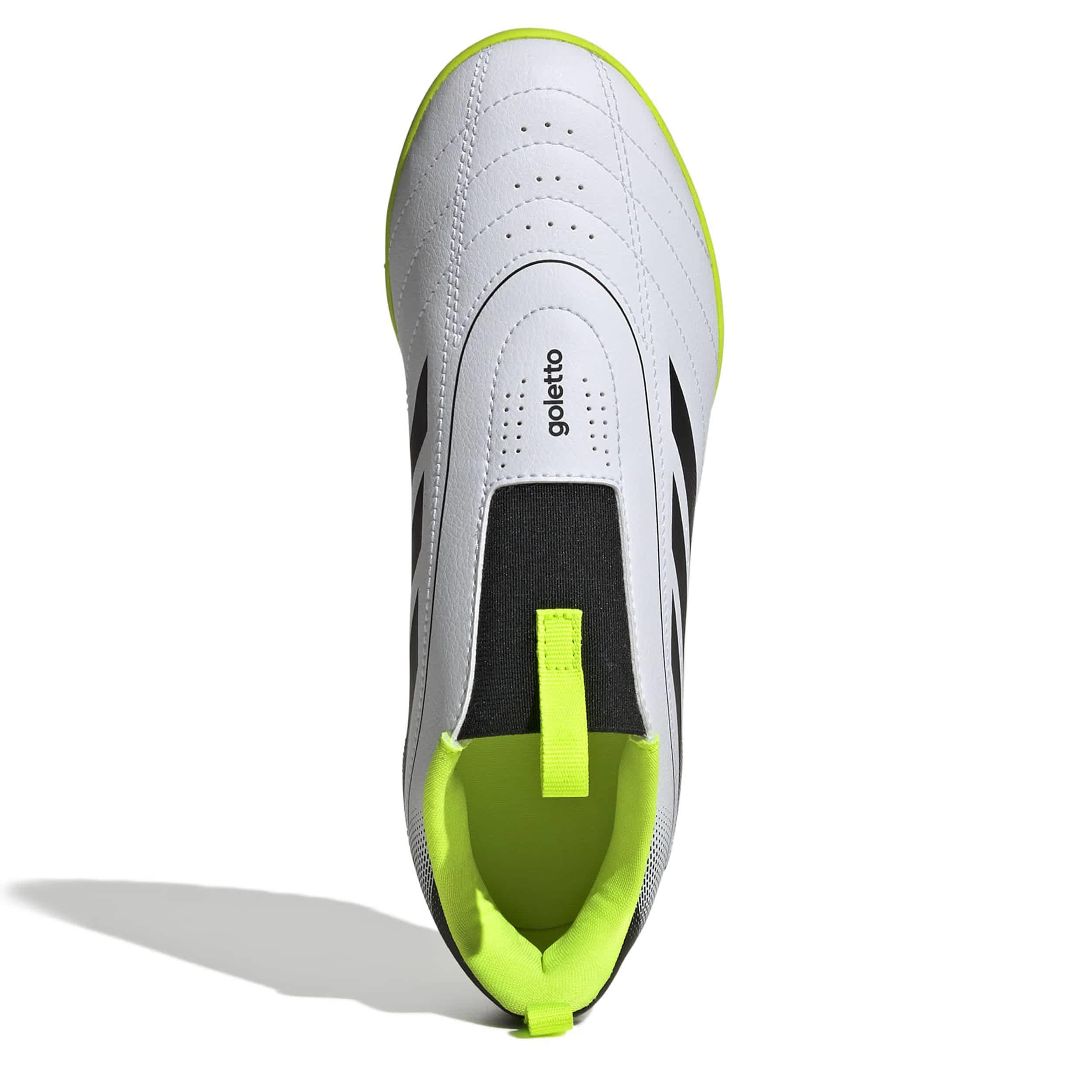 ADIDAS-BOYS BIG-LITTLE KID GOLETTO IX TURF SOCCER CLEATS-WHITE & BLACK