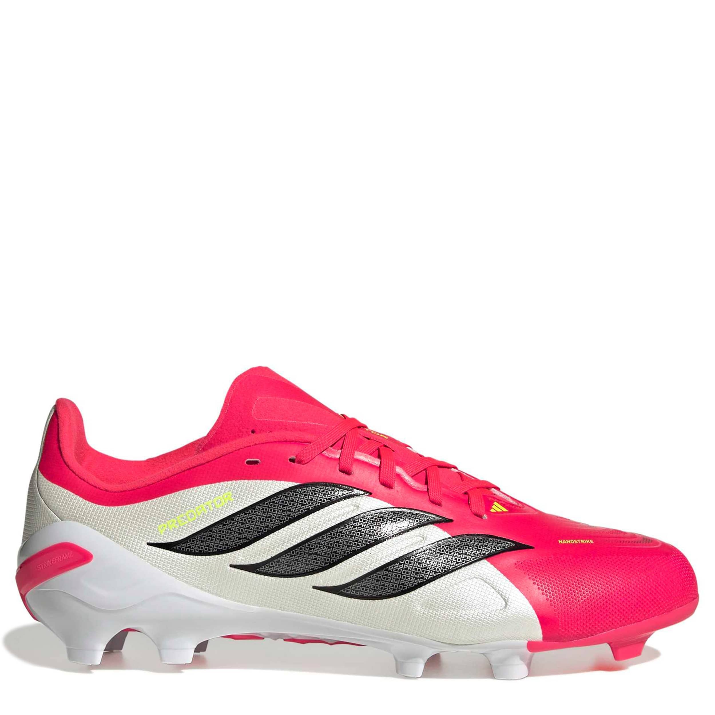 ADIDAS-BOYS BIG-LITTLE KID PREDATOR LEAGUE SOCCER CLEATS-RED & BLACK