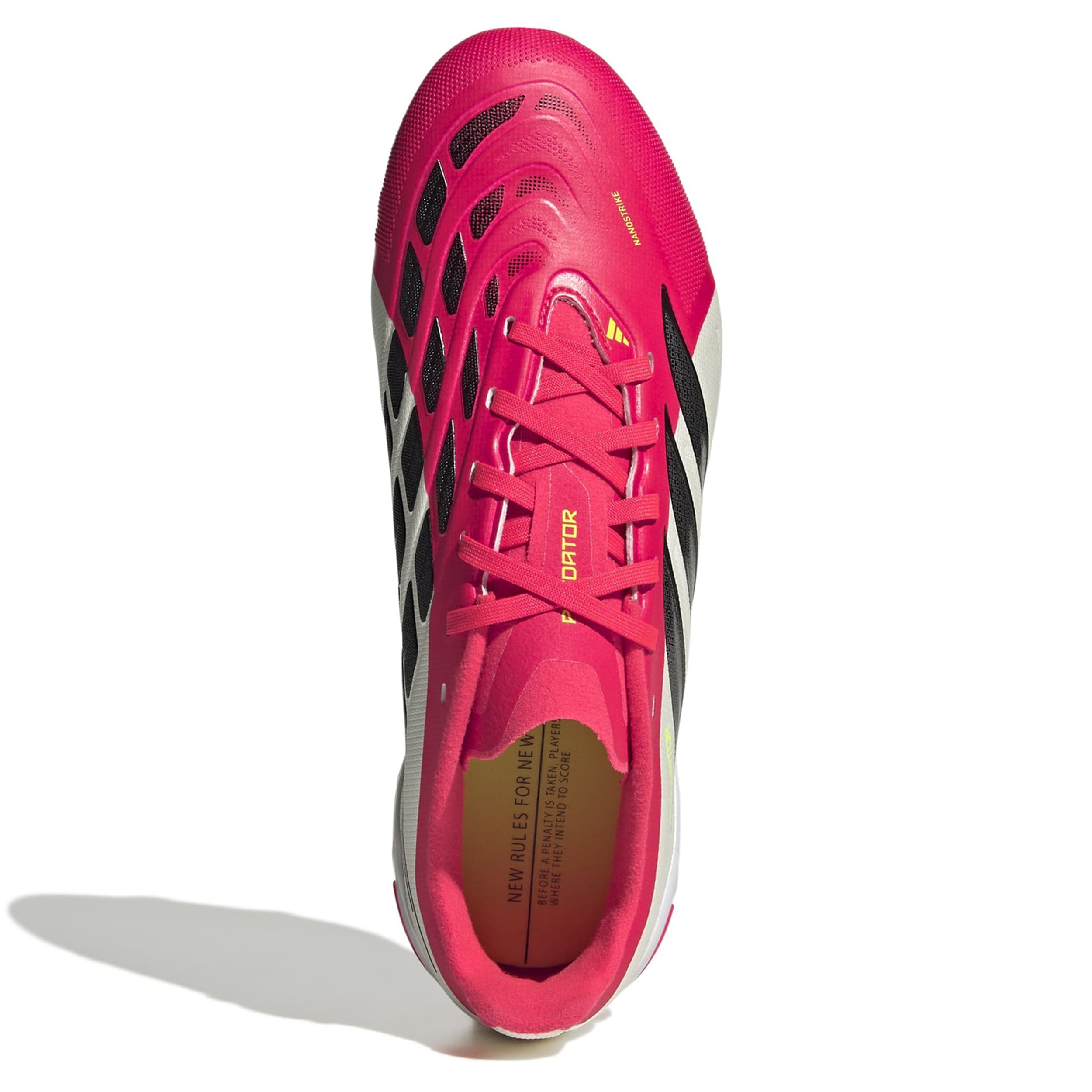 ADIDAS-BOYS BIG-LITTLE KID PREDATOR LEAGUE SOCCER CLEATS-RED & BLACK