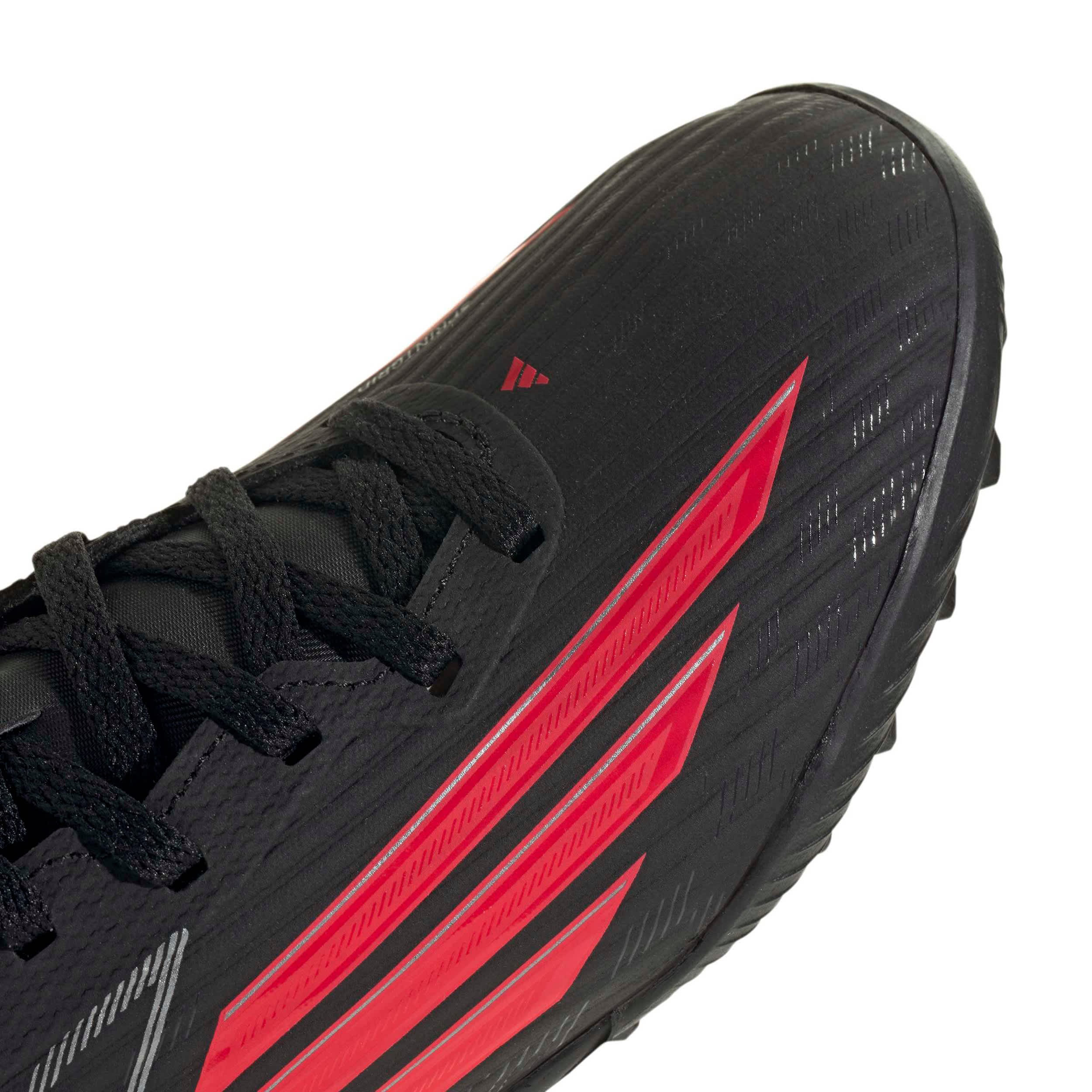 ADIDAS-BOYS BIG-LITTLE KID F50 LEAGUE SOCCER TURF CLEATS-BLACK & RED