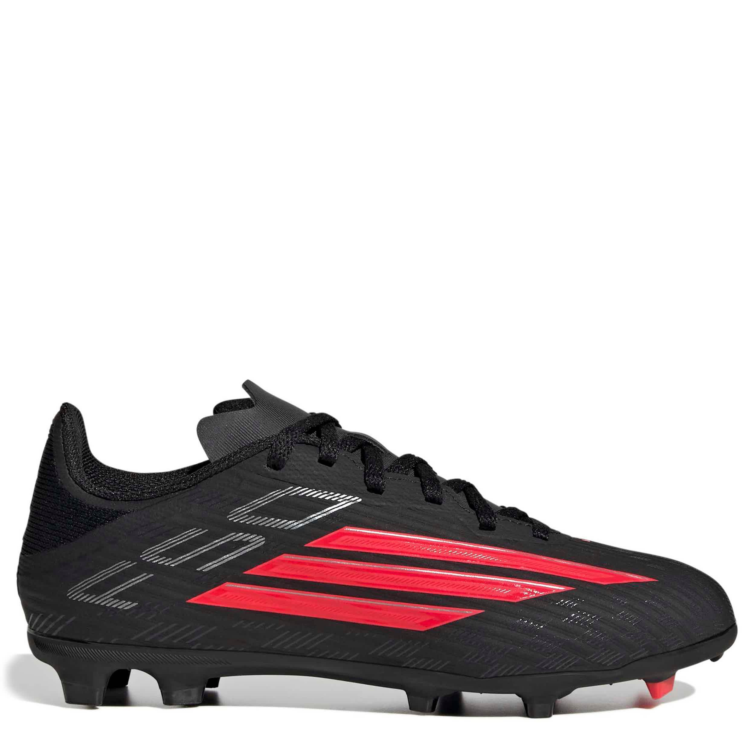 ADIDAS-BOYS BIG-LITTLE KID F50 LEAGUE SOCCER CLEATS-BLACK & RED