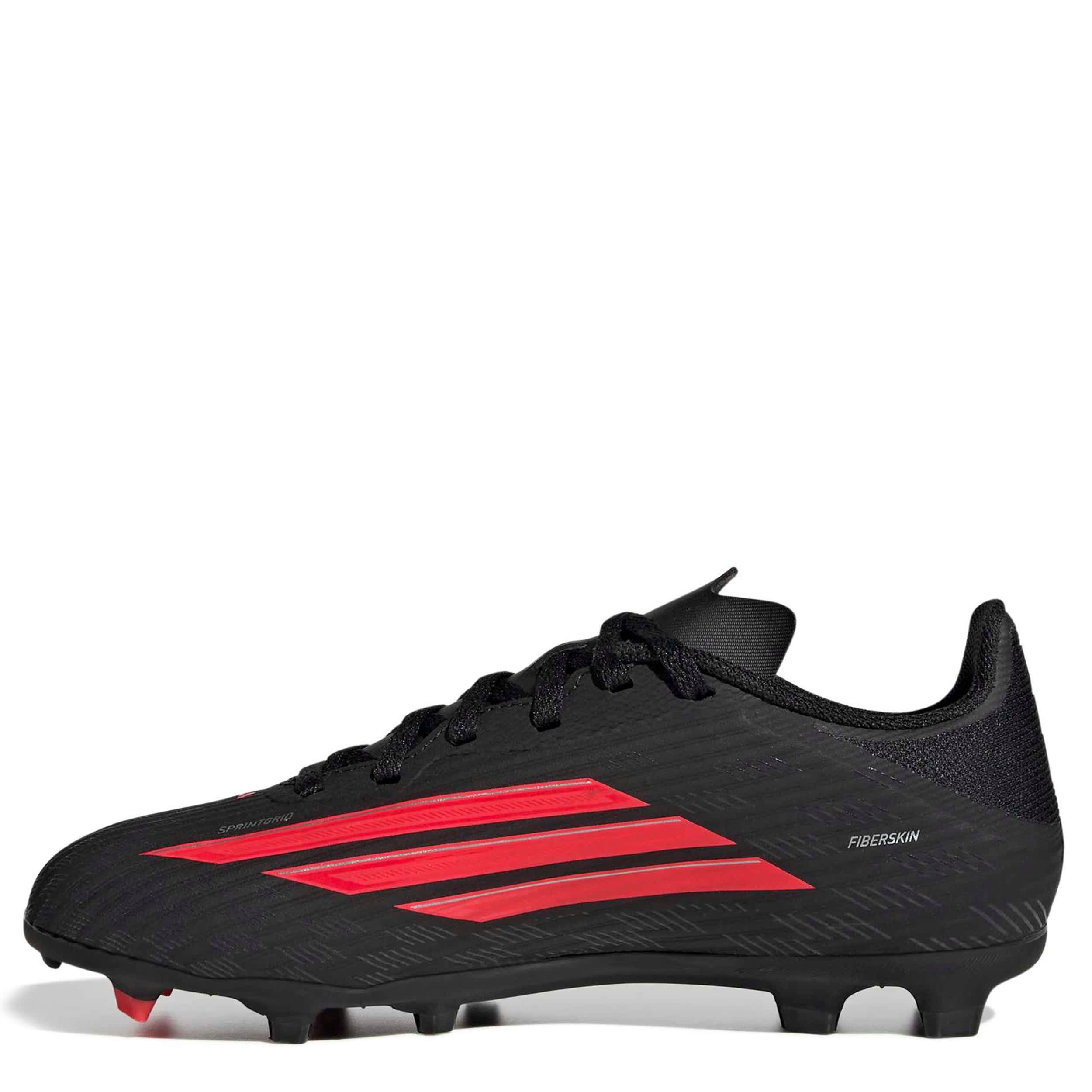 ADIDAS-BOYS BIG-LITTLE KID F50 LEAGUE SOCCER CLEATS-BLACK & RED