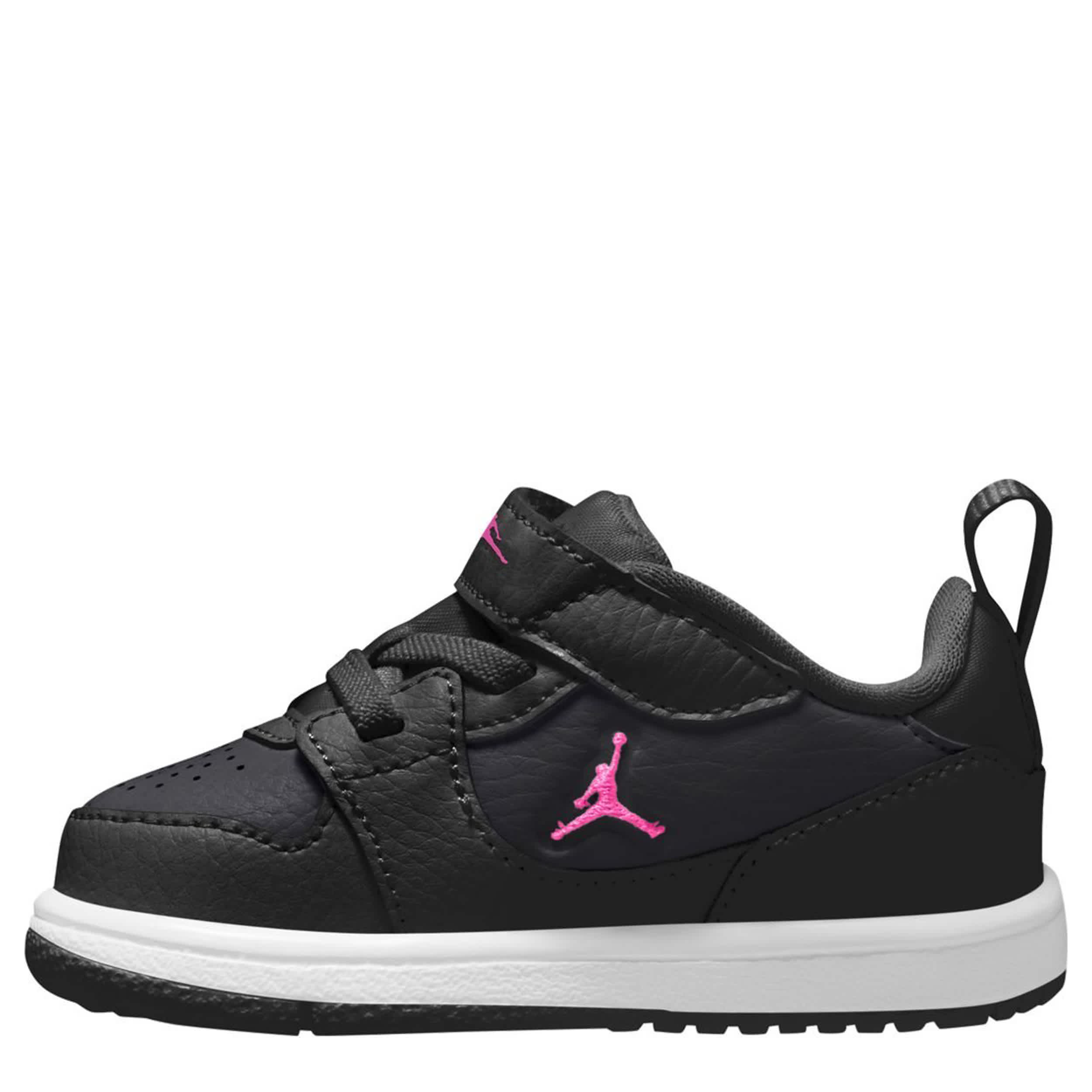 JORDAN-GIRLS INFANT-TODDLER COURT CONNECT SNEAKER-BRIGHT PINK & BLACK