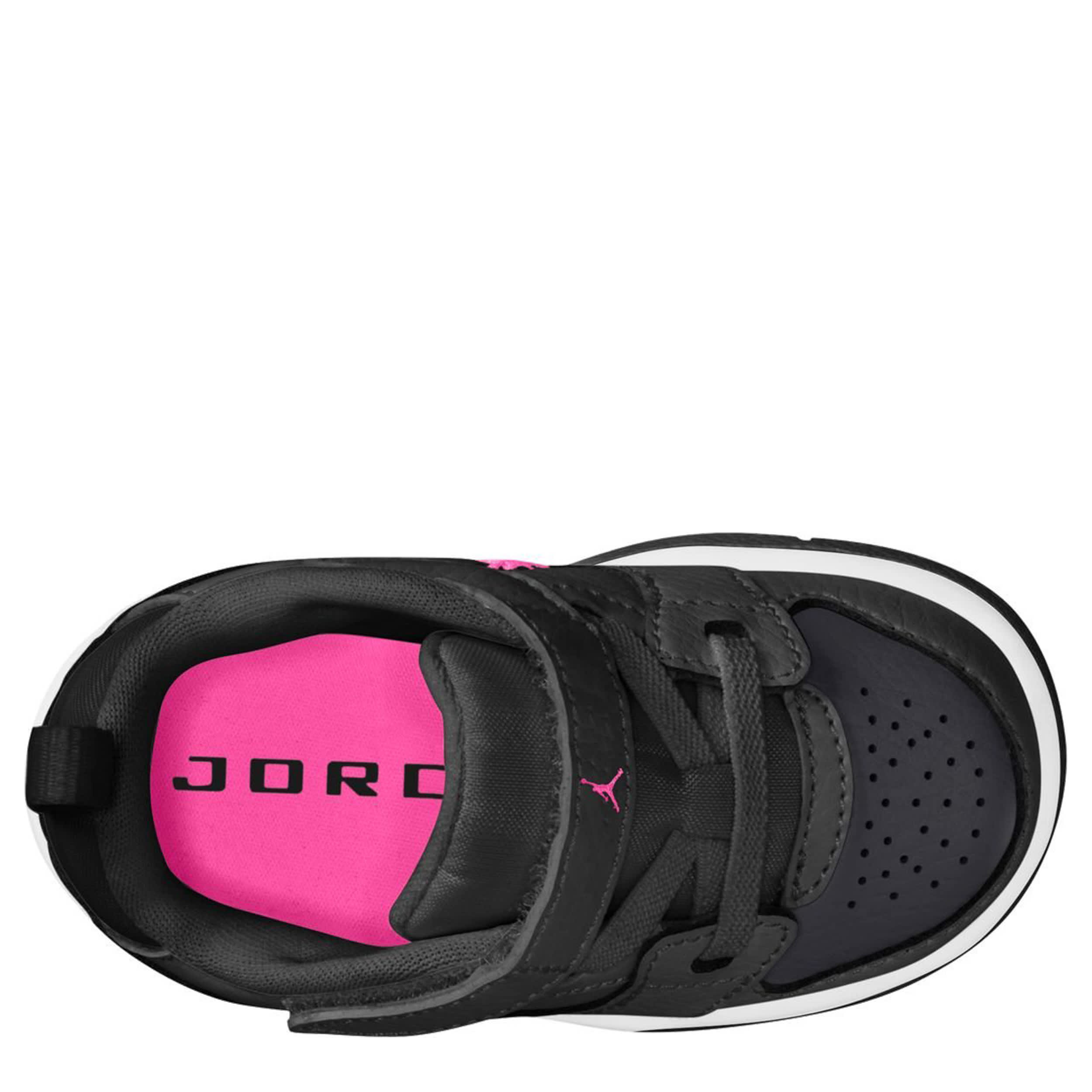 JORDAN-GIRLS INFANT-TODDLER COURT CONNECT SNEAKER-BRIGHT PINK & BLACK