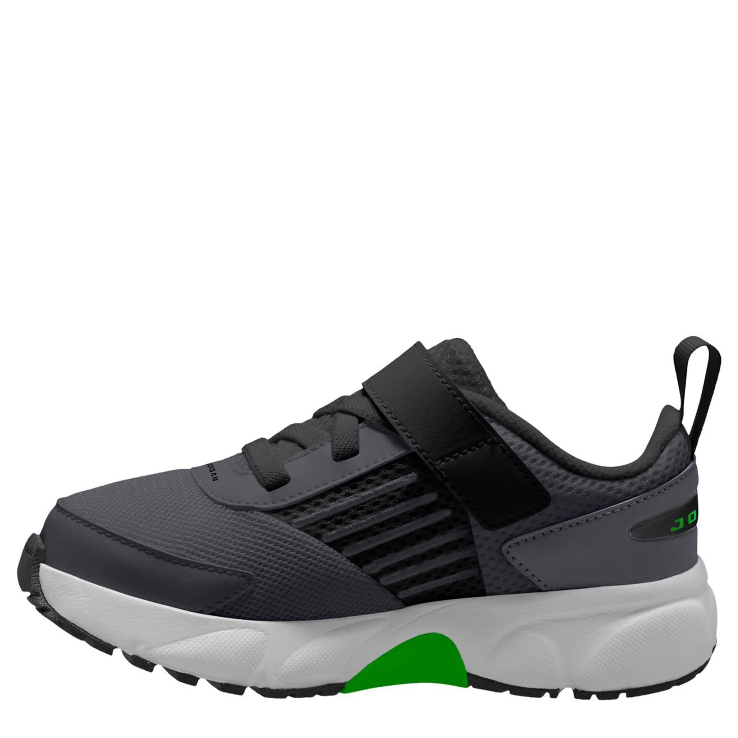 JORDAN-BOYS LITTLE KID TRUNNER FLOW SNEAKER-GREY & BRIGHT GREEN