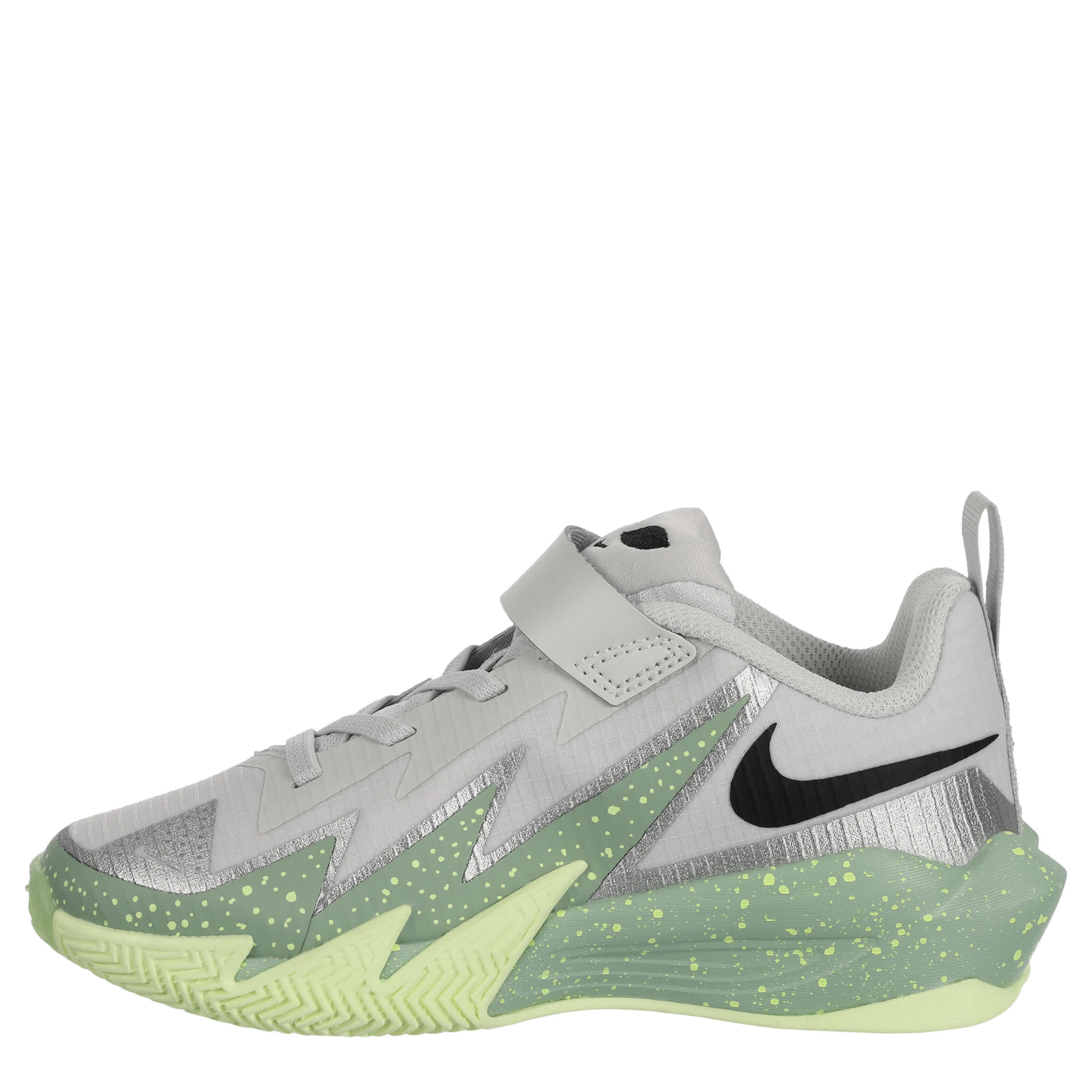 NIKE-BOYS LITTLE KID ST DYNAMITE SNEAKER-GREY & BRIGHT GREEN