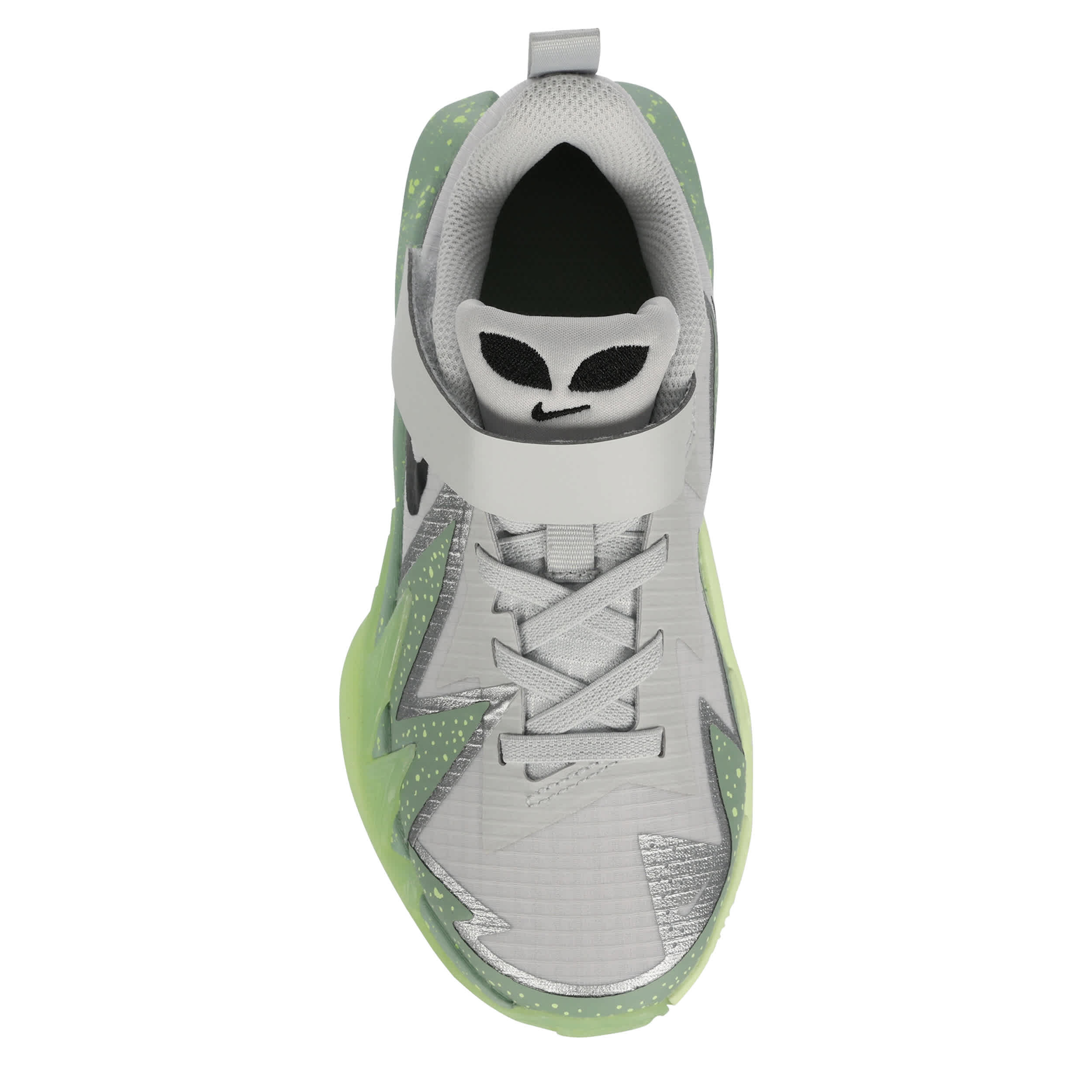 NIKE-BOYS LITTLE KID ST DYNAMITE SNEAKER-GREY & BRIGHT GREEN