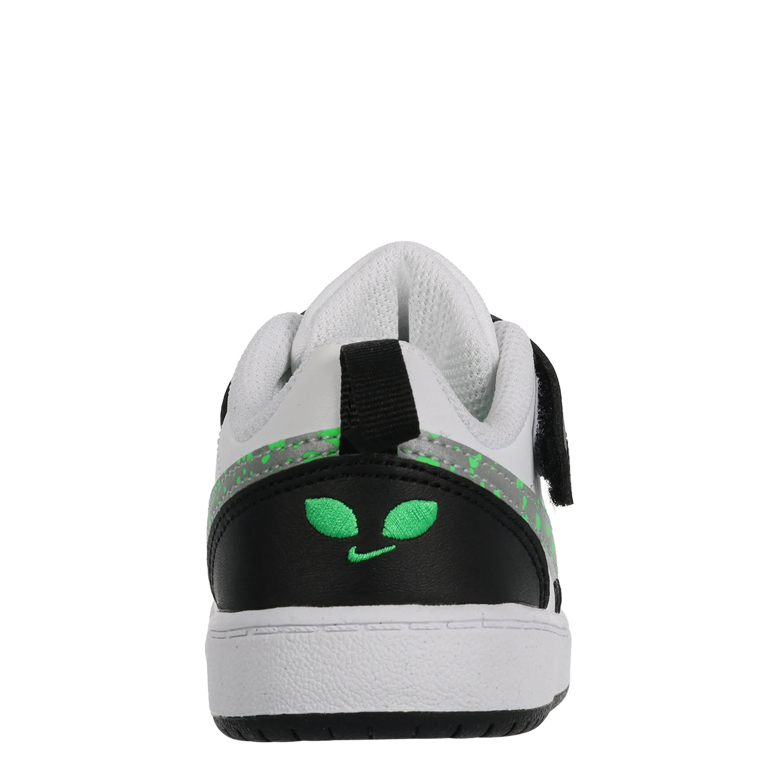 NIKE-BOYS INFANT-TODDLER COURT BOROUGH LOW RECRAFT SNEAKER-WHITE & BRIGHT GREEN
