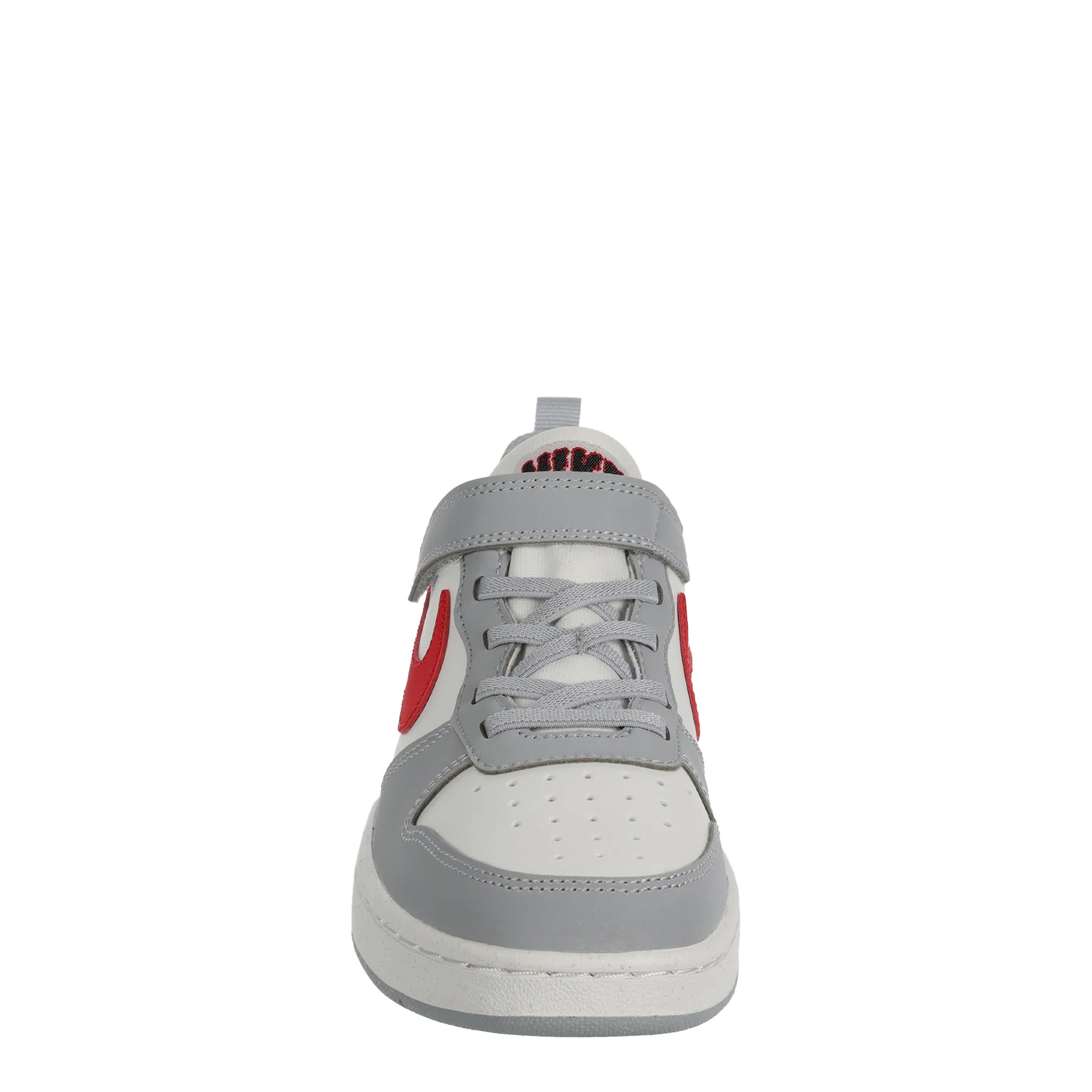 NIKE-BOYS LITTLE KID COURT BOROUGH LOW SNEAKER-GREY & RED