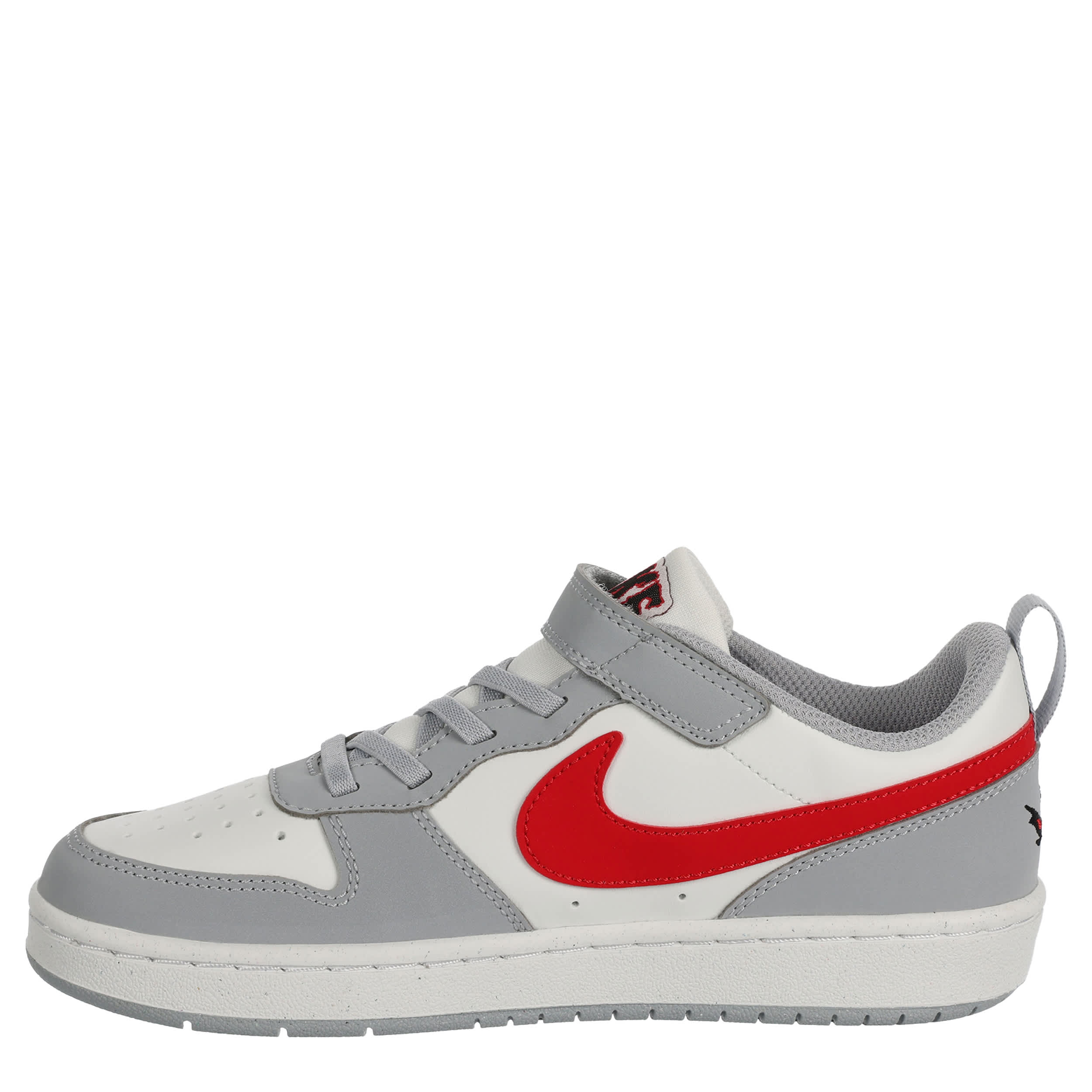 NIKE-BOYS LITTLE KID COURT BOROUGH LOW SNEAKER-GREY & RED