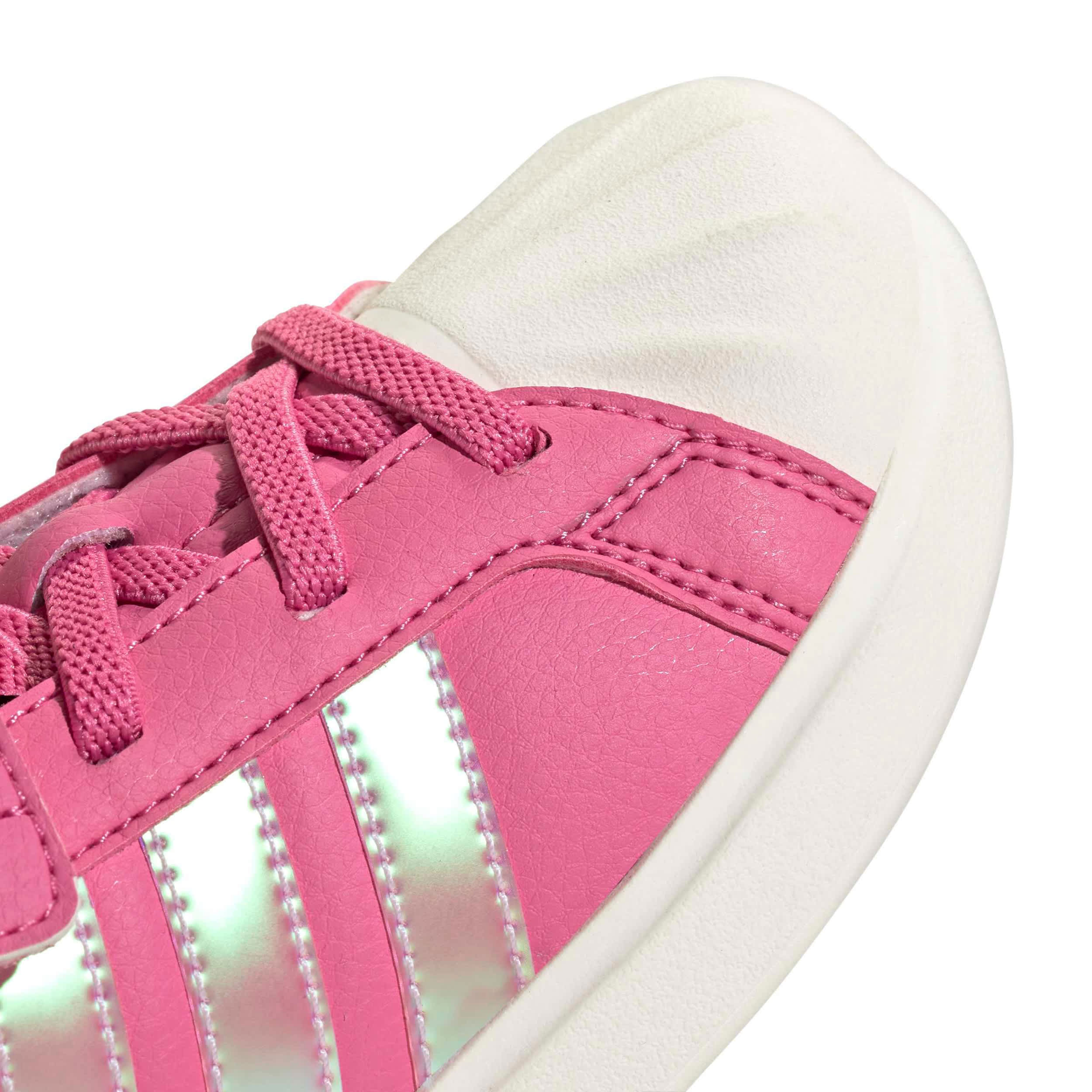 ADIDAS-GIRLS INFANT-TODDLER STREETTALK SNEAKER-PINK & WHITE
