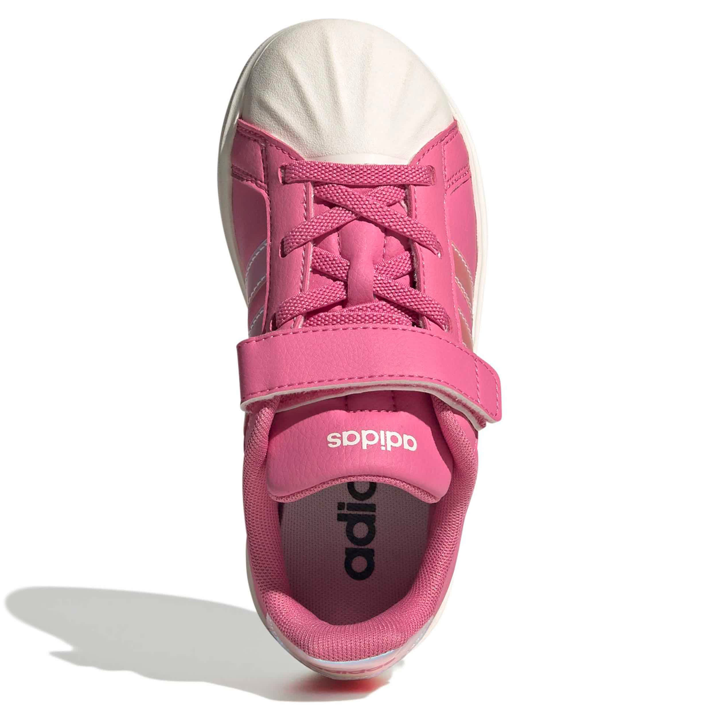 ADIDAS-GIRLS INFANT-TODDLER STREETTALK SNEAKER-PINK & WHITE