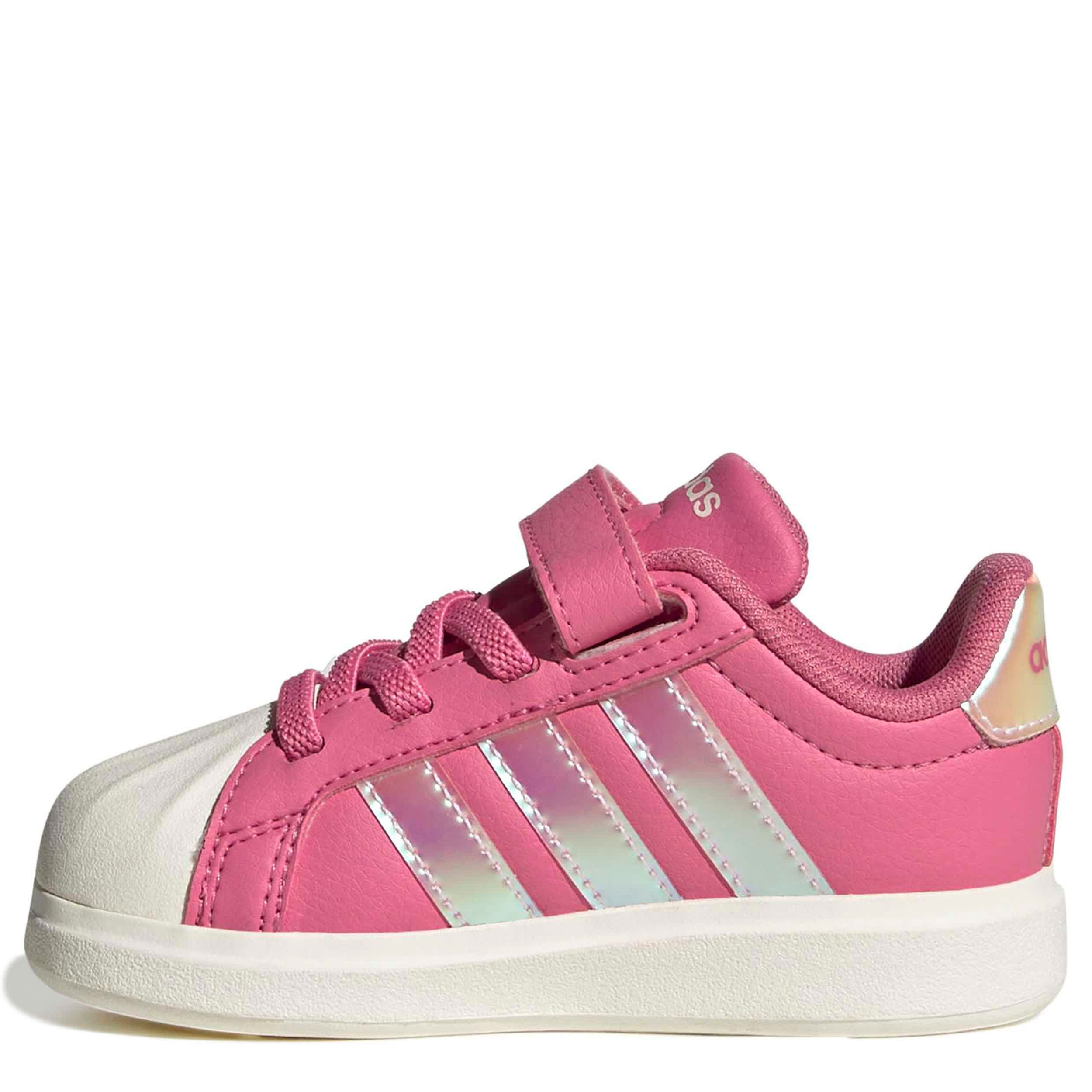 ADIDAS-GIRLS INFANT-TODDLER STREETTALK SNEAKER-PINK & WHITE