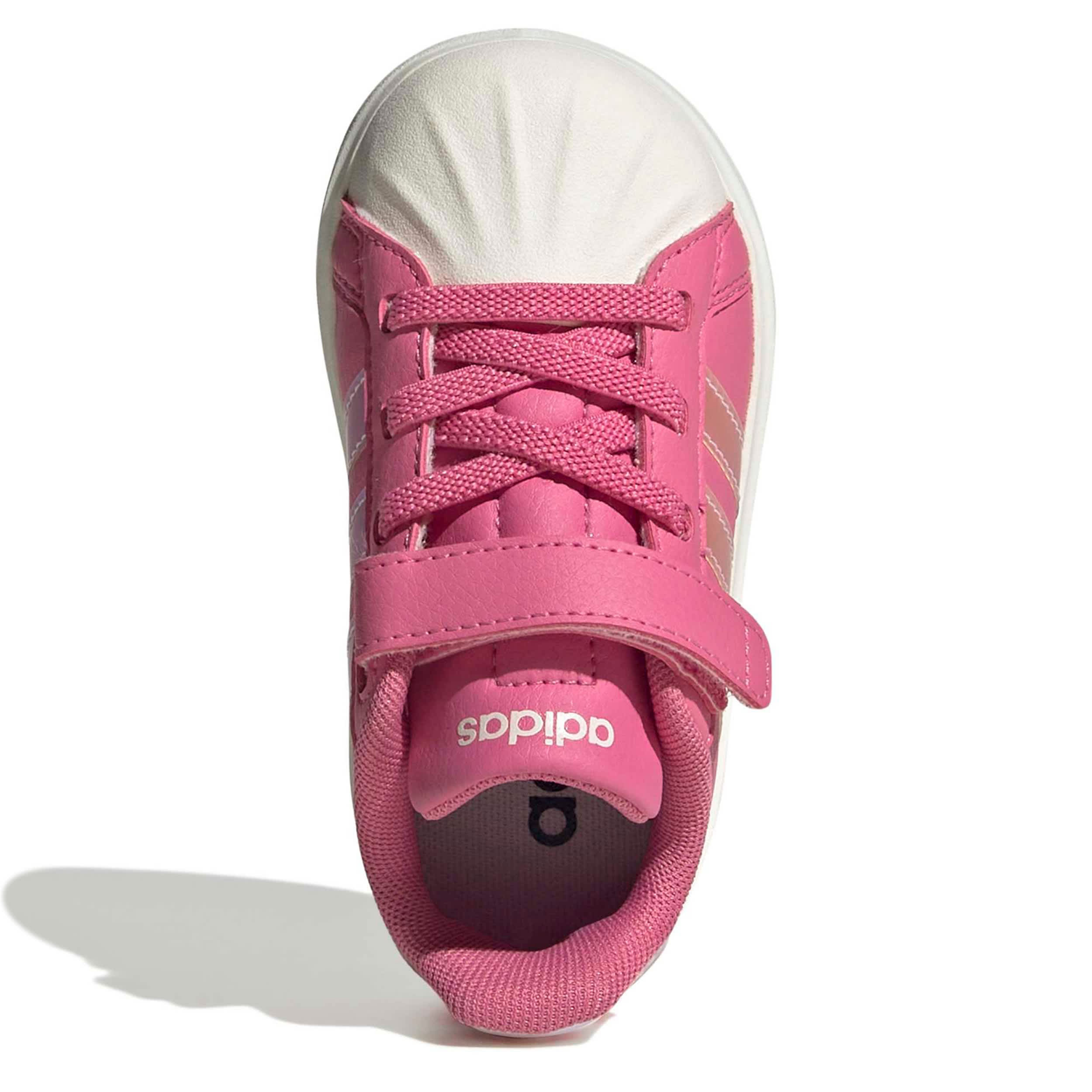 ADIDAS-GIRLS INFANT-TODDLER STREETTALK SNEAKER-PINK & WHITE