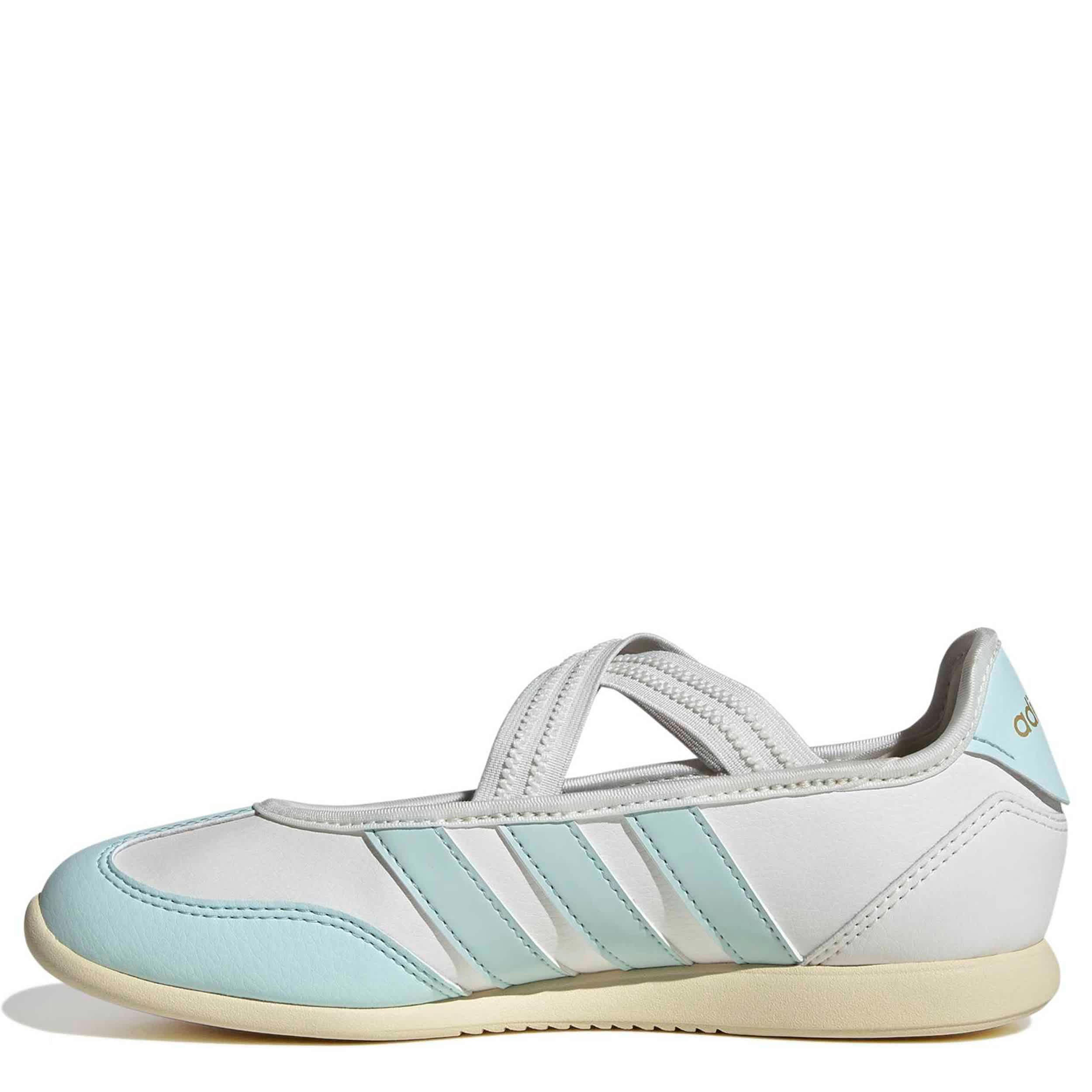 ADIDAS-BOYS BIG KID BARREDA MARY JANE SHOE-WHITE & MINT
