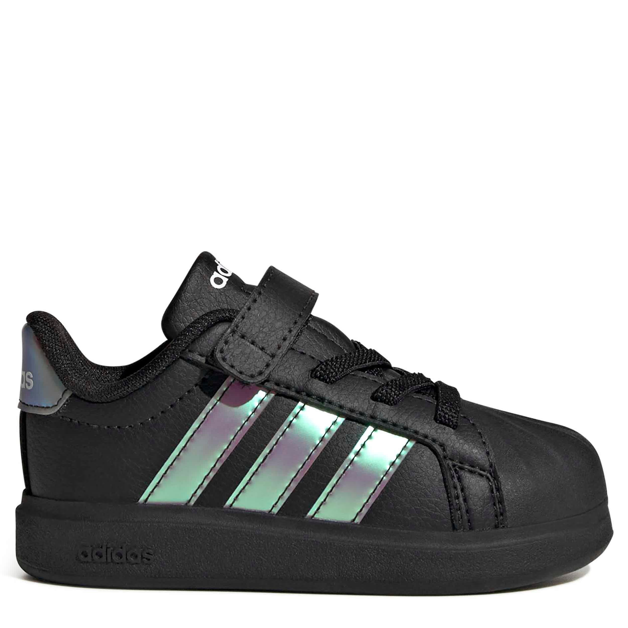 ADIDAS-GIRLS INFANT-TODDLER STREETTALK SNEAKER-WHITE & MED METALLIC