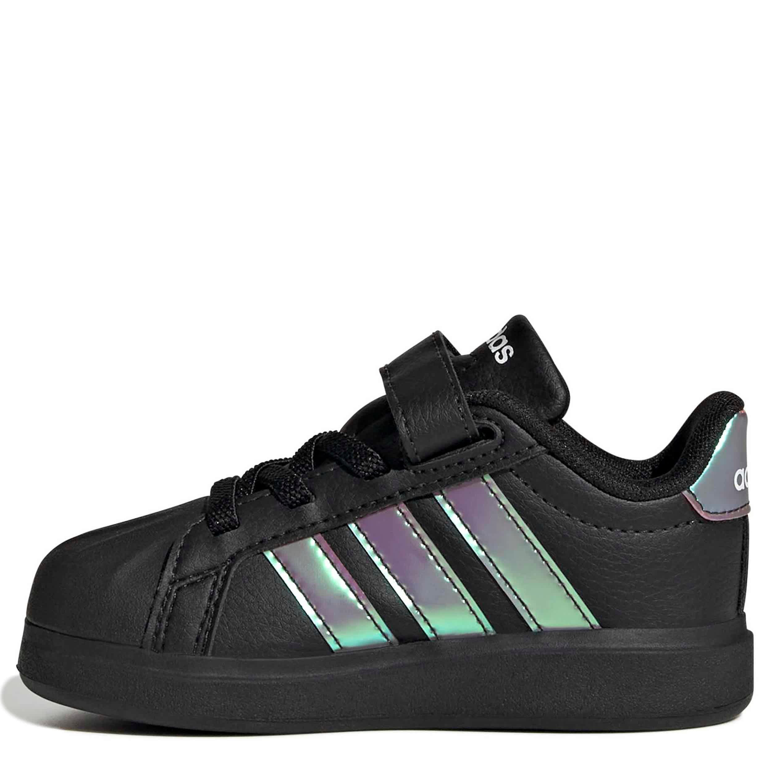 ADIDAS-GIRLS INFANT-TODDLER STREETTALK SNEAKER-WHITE & MED METALLIC
