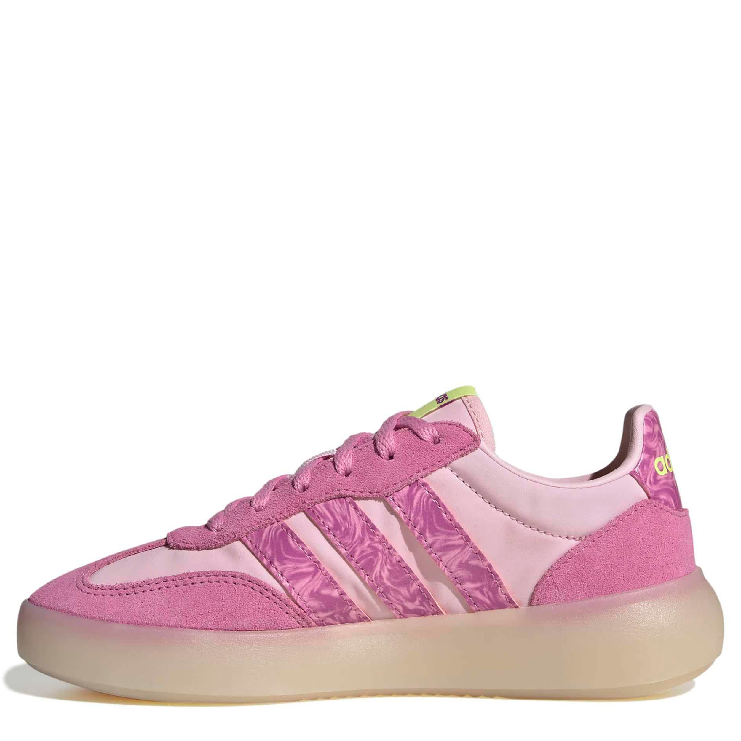 ADIDAS-GIRLS BIG KID BARREDA DECODE SNEAKER-PINK & YELLOW