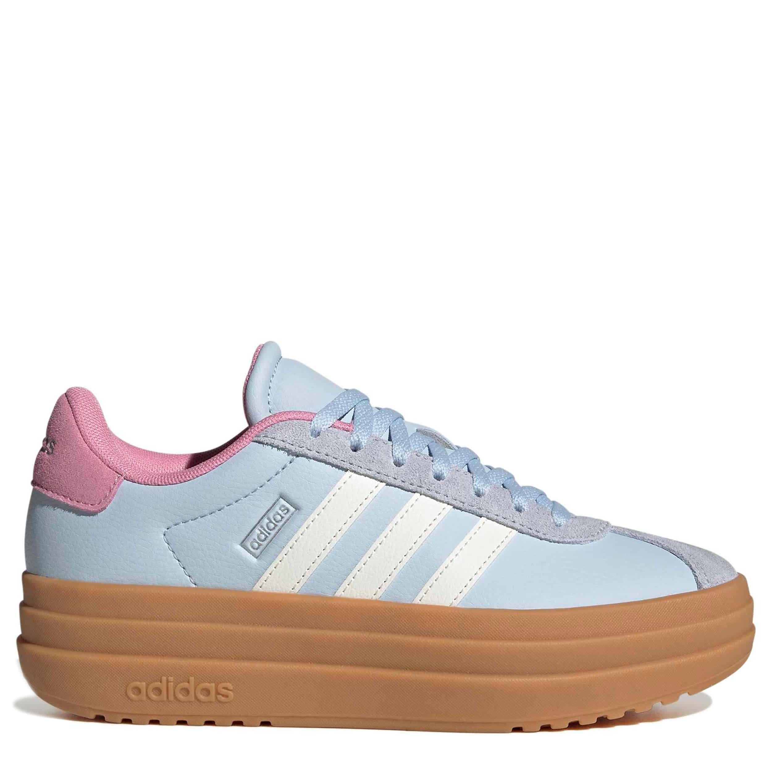 ADIDAS-GIRLS BIG KID VL COURT BOLD SNEAKER-BLUE & WHITE