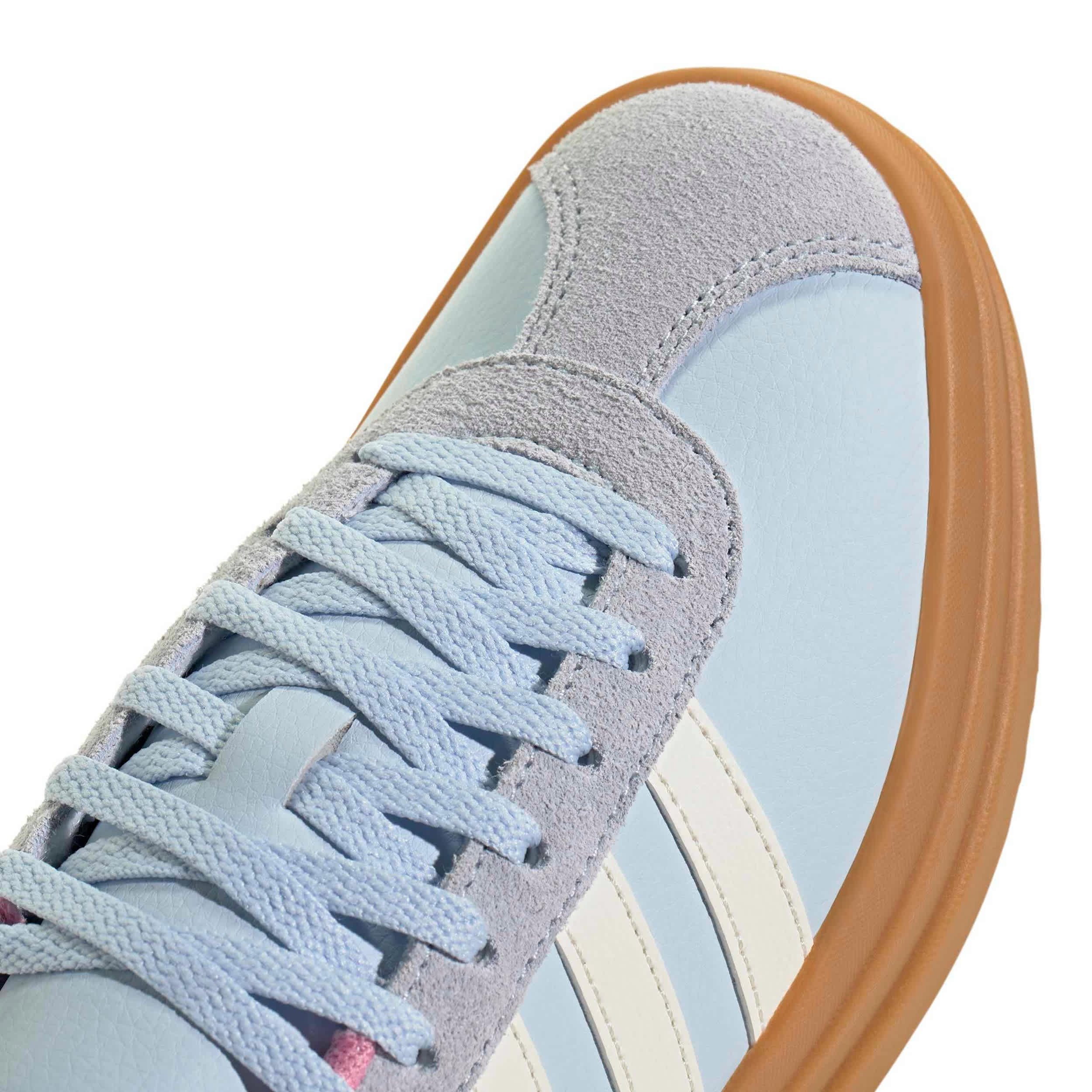 ADIDAS-GIRLS BIG KID VL COURT BOLD SNEAKER-BLUE & WHITE