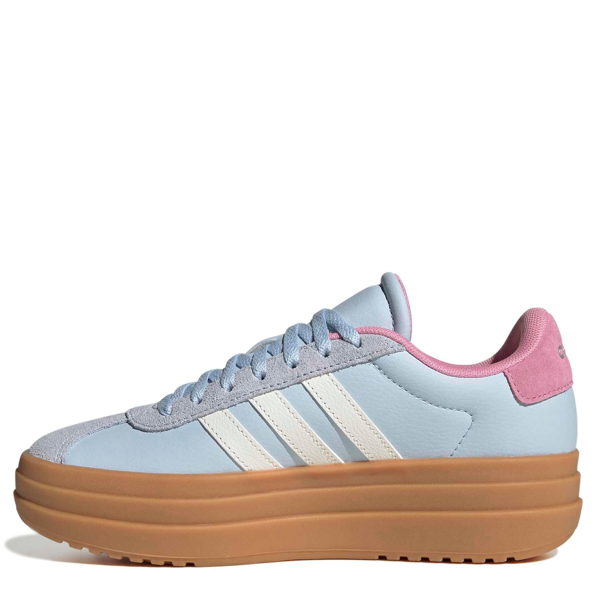 ADIDAS-GIRLS BIG KID VL COURT BOLD SNEAKER-BLUE & WHITE