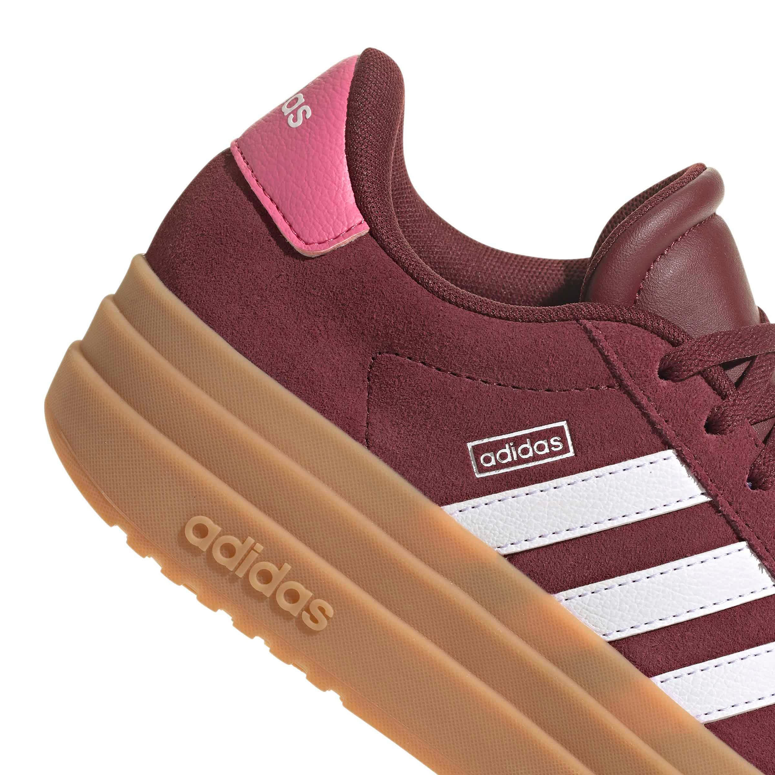 ADIDAS-GIRLS BIG KID VL COURT BOLD SNEAKER-RED & WHITE