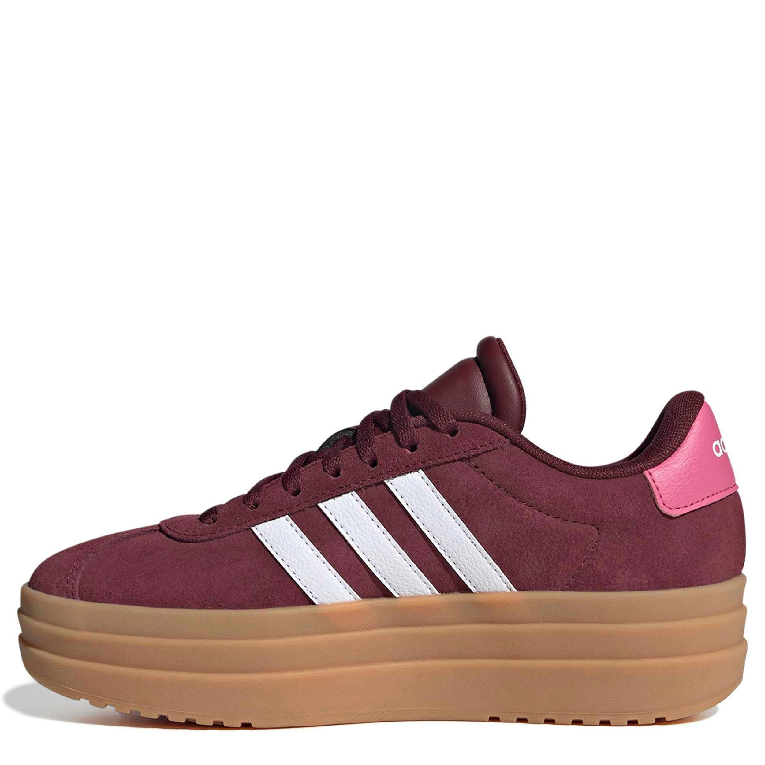 ADIDAS-GIRLS BIG KID VL COURT BOLD SNEAKER-RED & WHITE