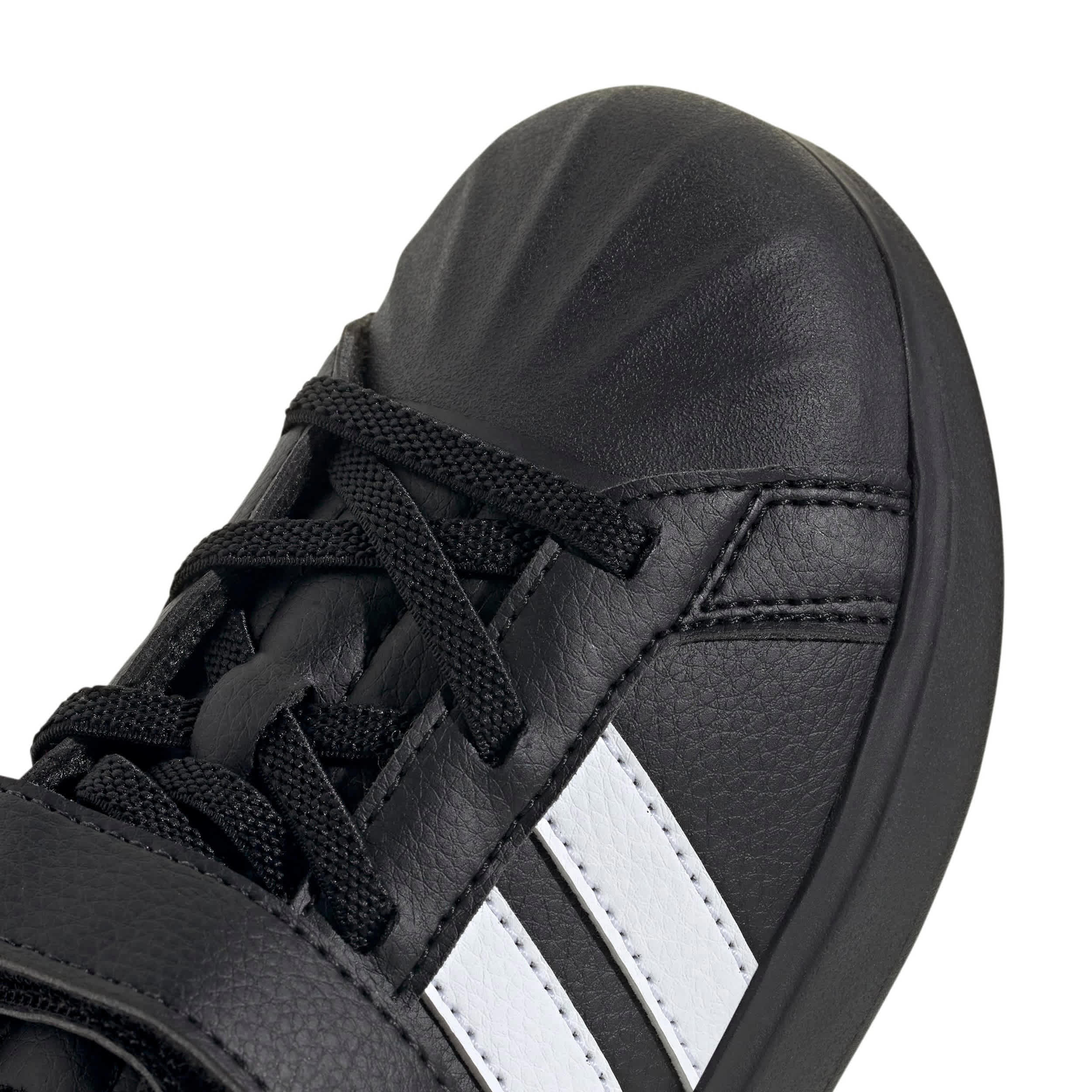 ADIDAS-BOYS LITTLE KID STREETALK SNEAKER-BLACK & WHITE