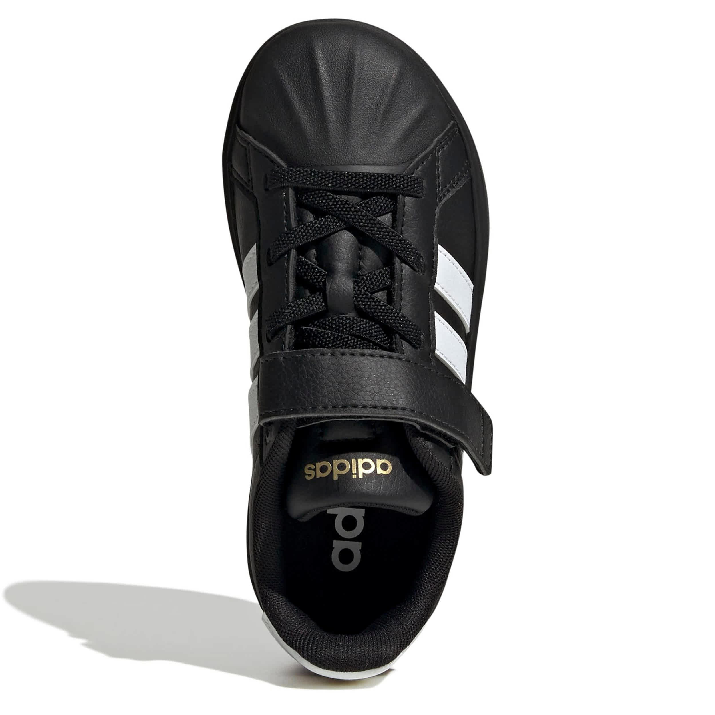 ADIDAS-BOYS LITTLE KID STREETALK SNEAKER-BLACK & WHITE