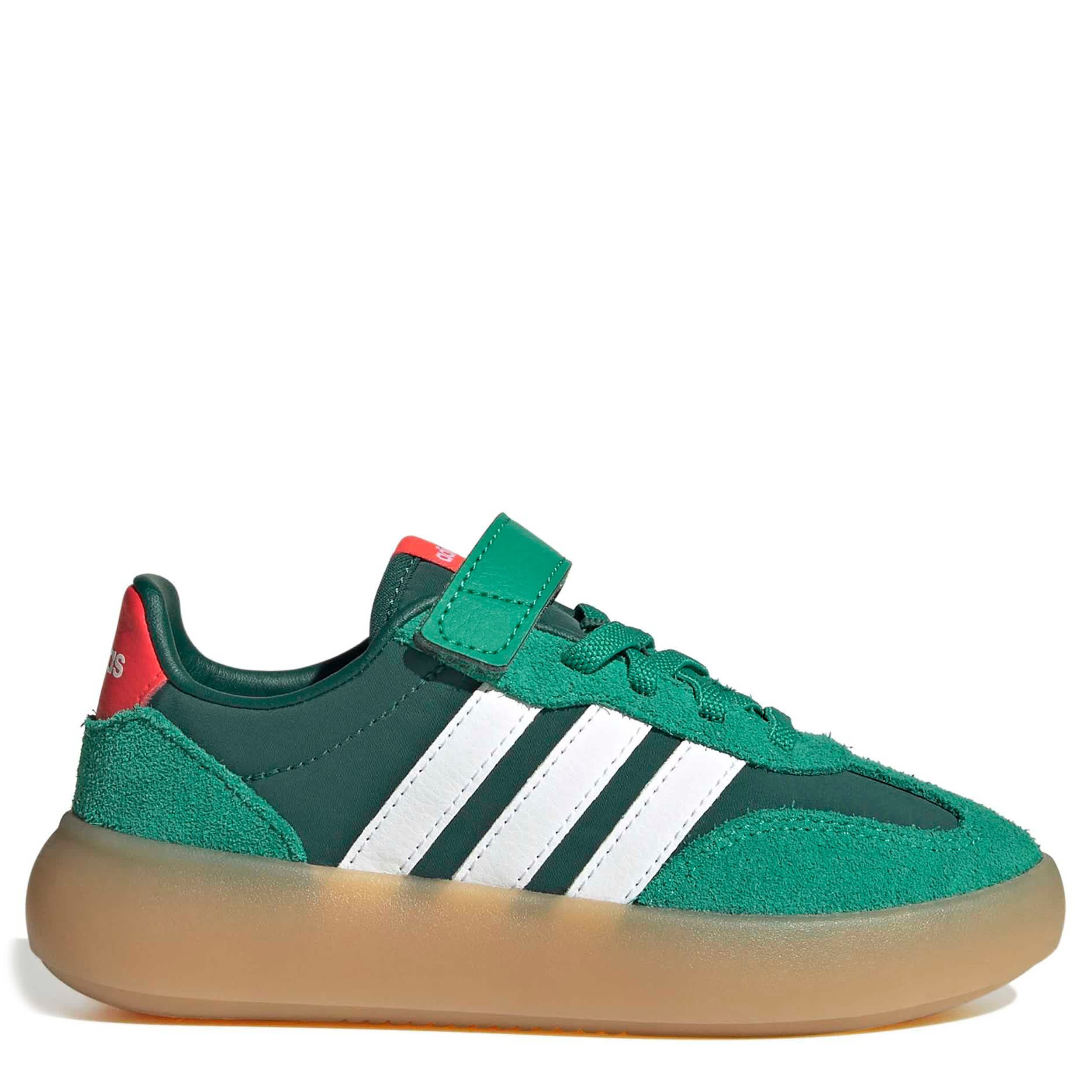 ADIDAS-BOYS LITTLE KID BARREDA DECODE SNEAKER-GREEN & WHITE