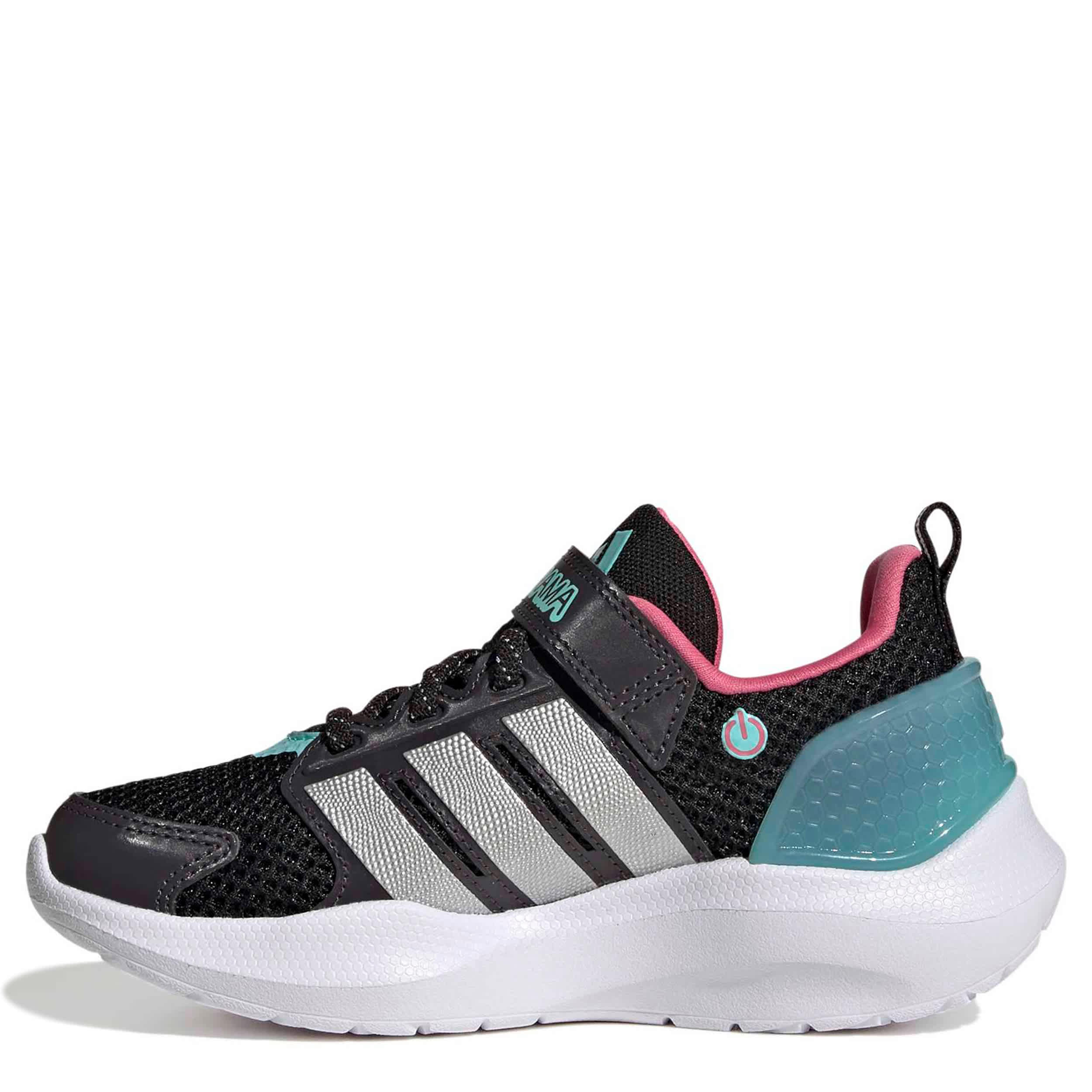 ADIDAS-GIRLS LITTLE KID LIGHTORAMA RUNNER SNEAKER-BLACK & SILVER