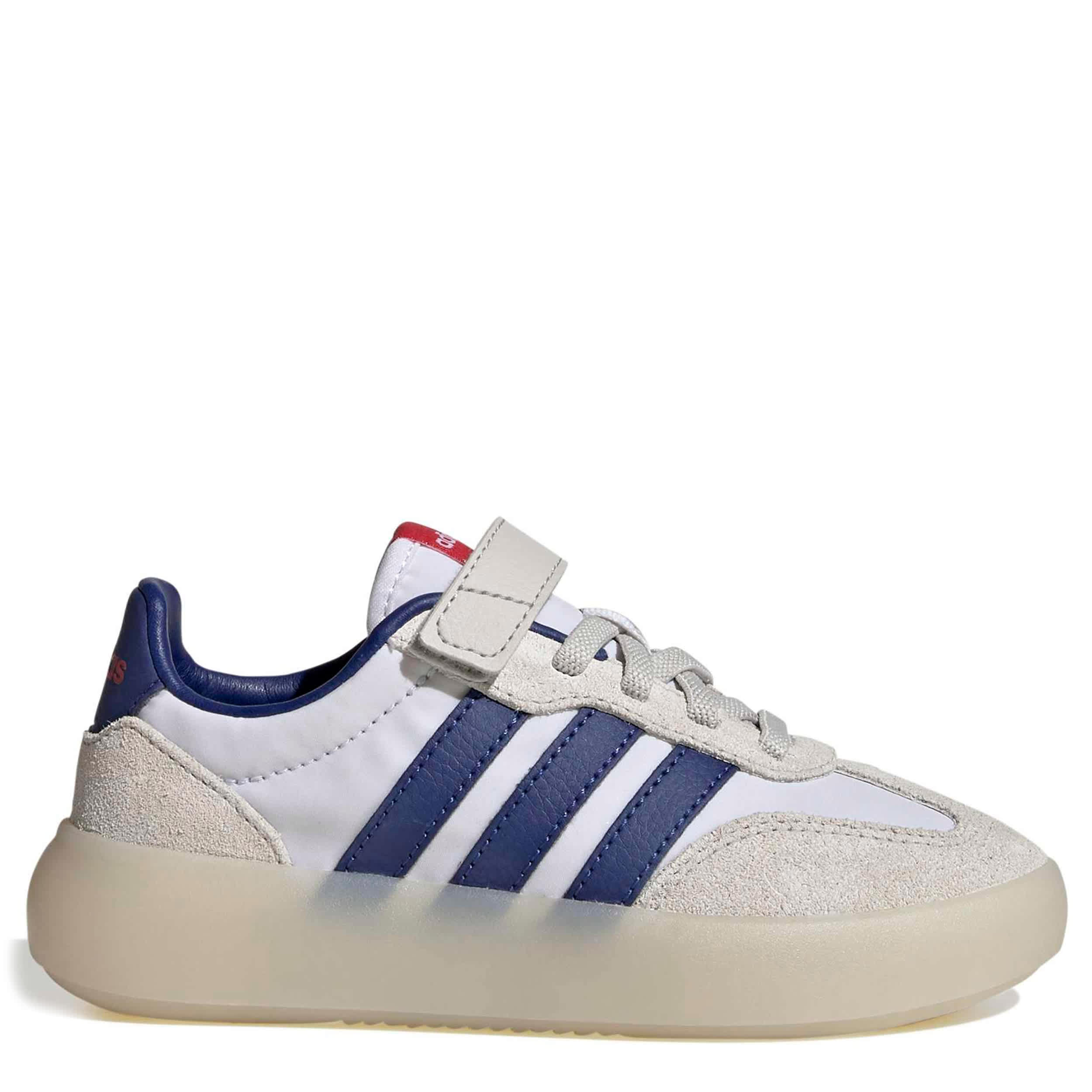 ADIDAS-BOYS LITTLE KID BARREDA DECODE SNEAKER-WHITE & DARK BLUE