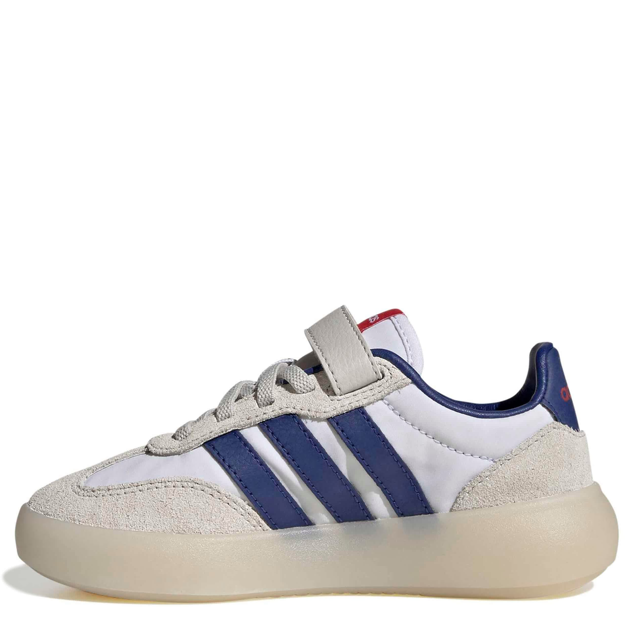 ADIDAS-BOYS LITTLE KID BARREDA DECODE SNEAKER-WHITE & DARK BLUE