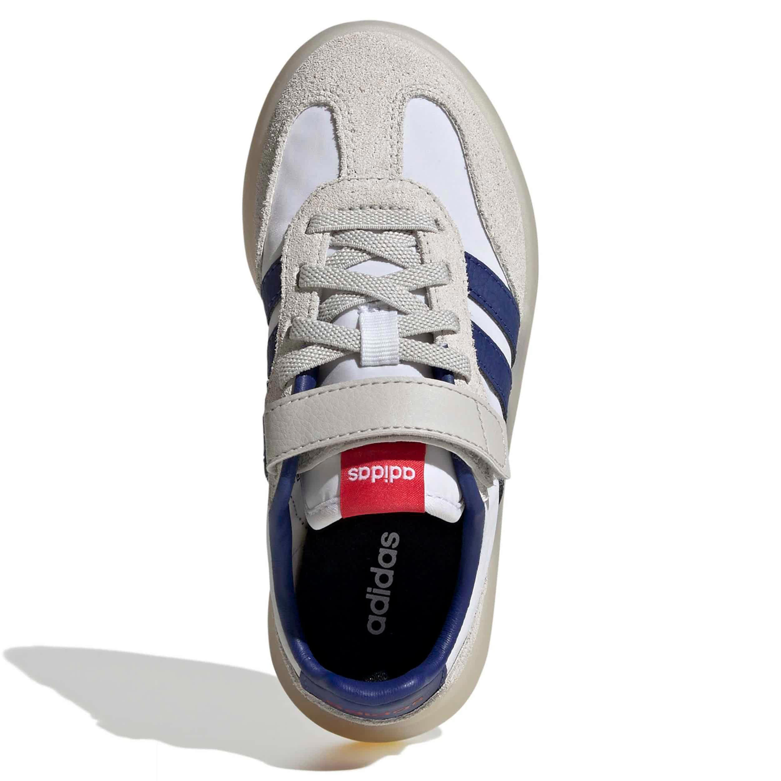 ADIDAS-BOYS LITTLE KID BARREDA DECODE SNEAKER-WHITE & DARK BLUE